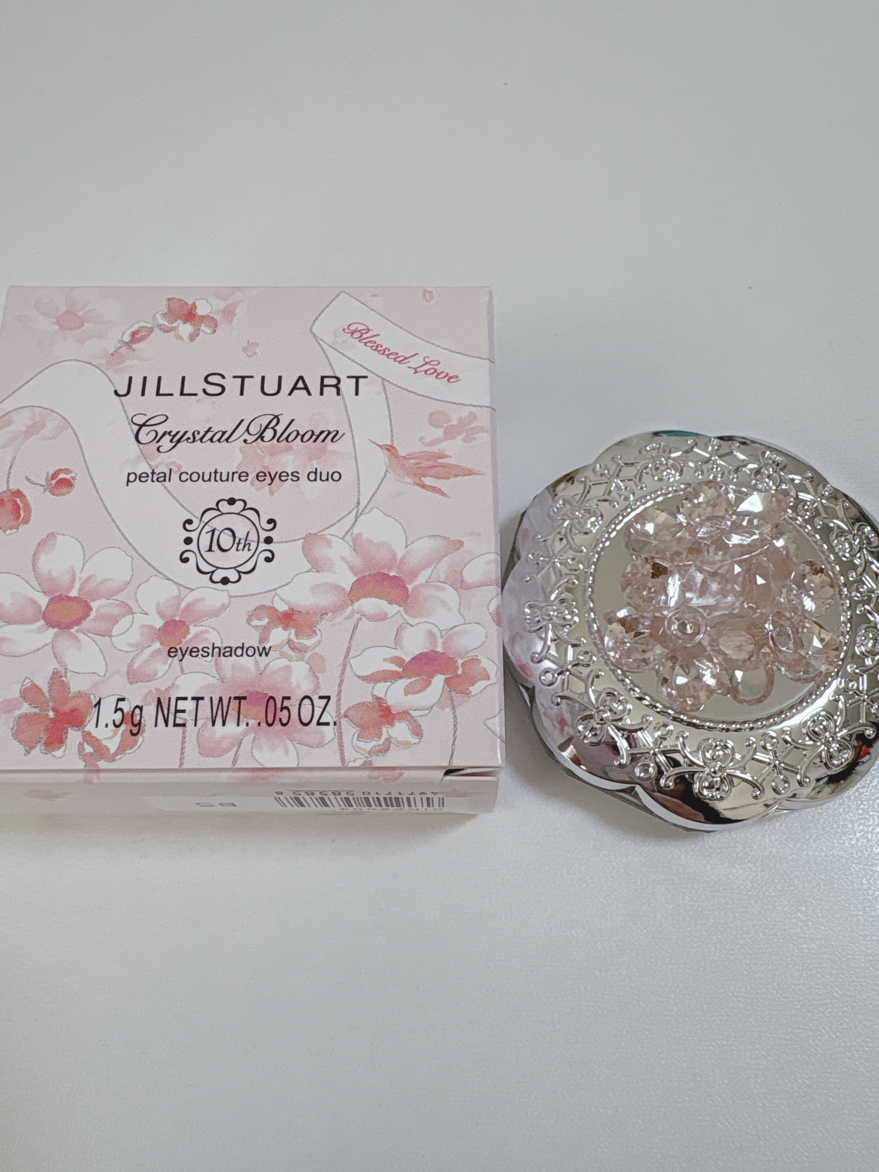 ジルスチュアート クリスタルブルーム ペタルクチュールアイズ デュオ 04 blessed love petals/JILL STUART/アイシャドウパレットを使ったクチコミ（2枚目）