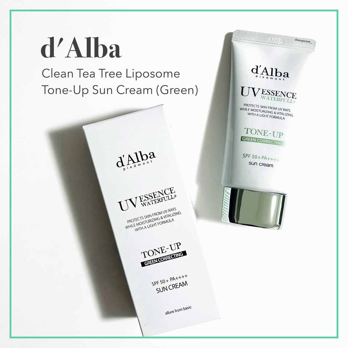 クリーンティーツリーリポソームトーンアップサンクリーム(グリーン)/ダルバ/日焼け止めクリームを使ったクチコミ(1枚目)