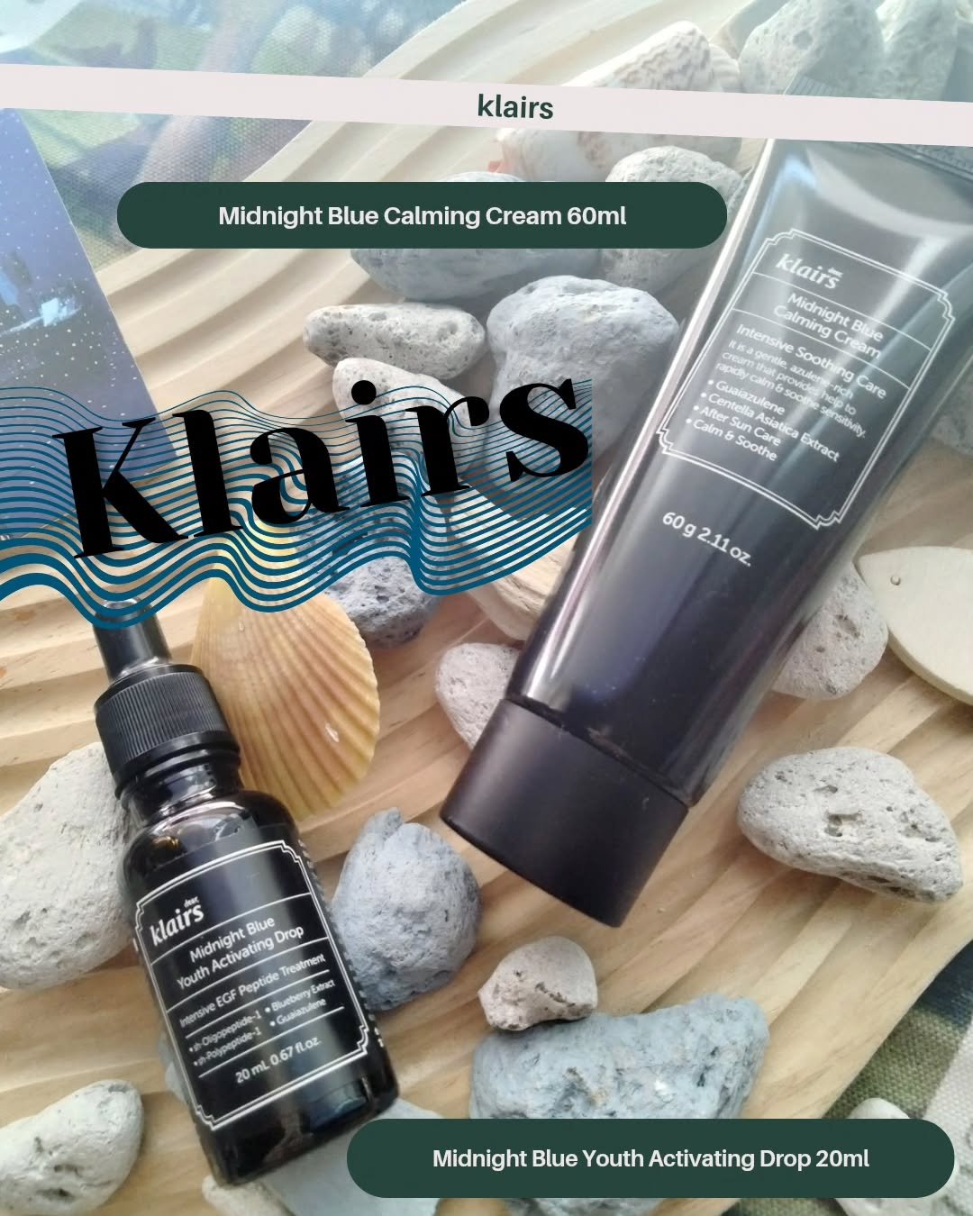 ミッドナイトブルーカーミングクリーム/Klairs/フェイスクリームを使ったクチコミ（1枚目）