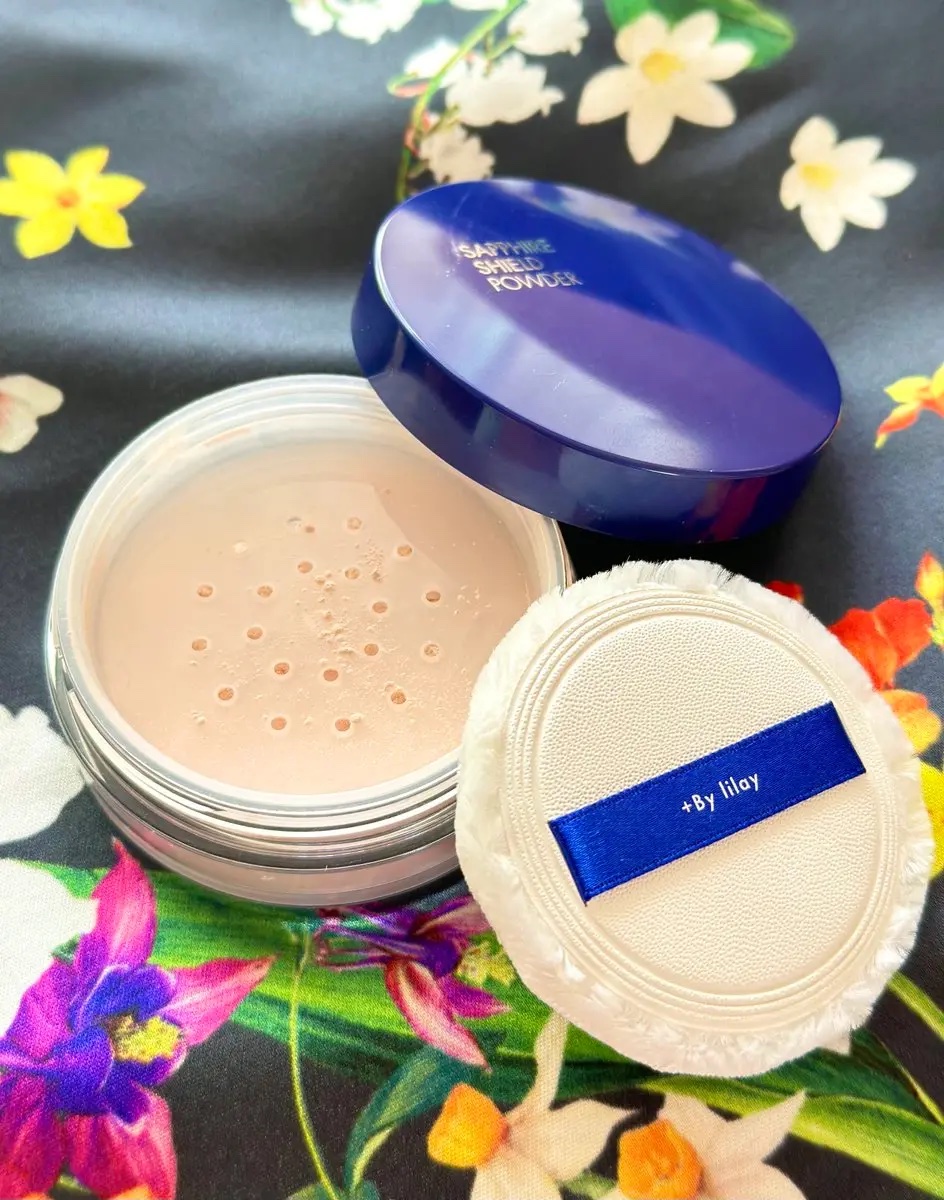 ＋By lilay サファイアシールドパウダー/LILAY/ルースパウダーを使ったクチコミ（2枚目）