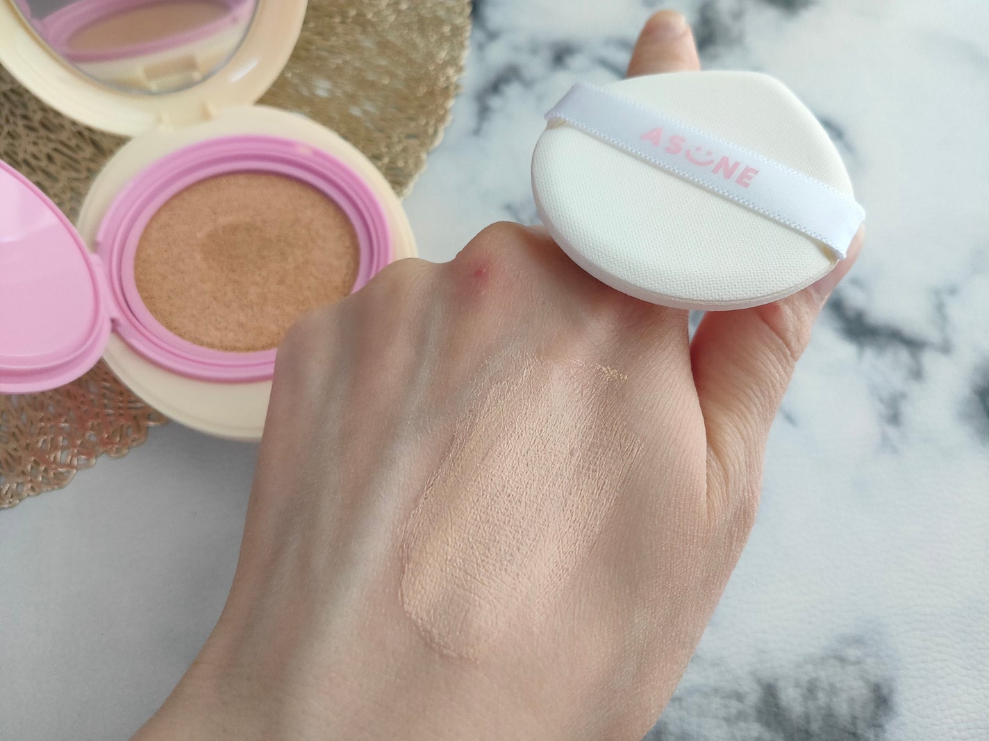 マットカバークッションファンデーション/ASUNE /クッションファンデーションを使ったクチコミ(2枚目)