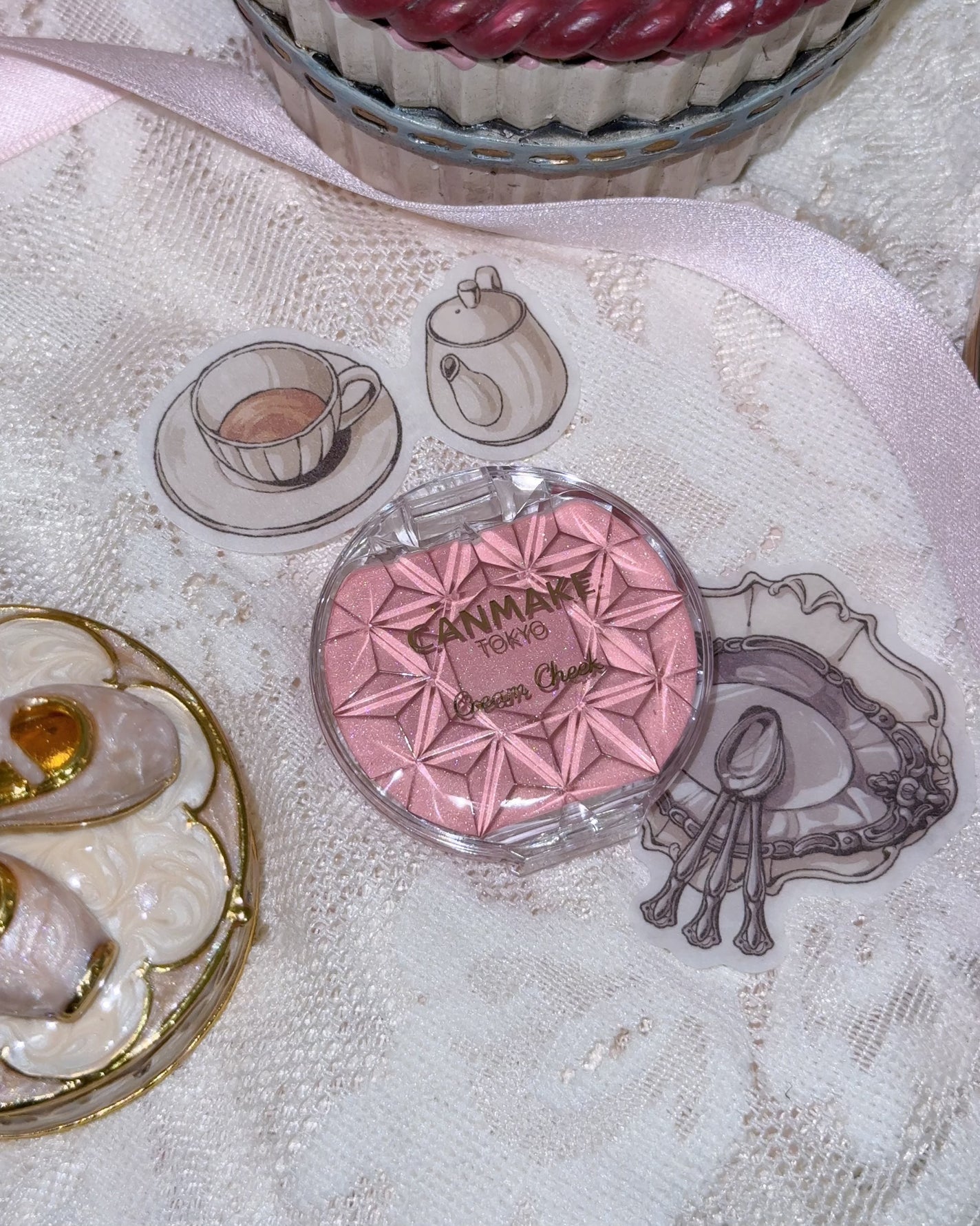 クリームチーク(パールタイプ)/キャンメイク/ジェル・クリームチークを使ったクチコミ(4枚目)