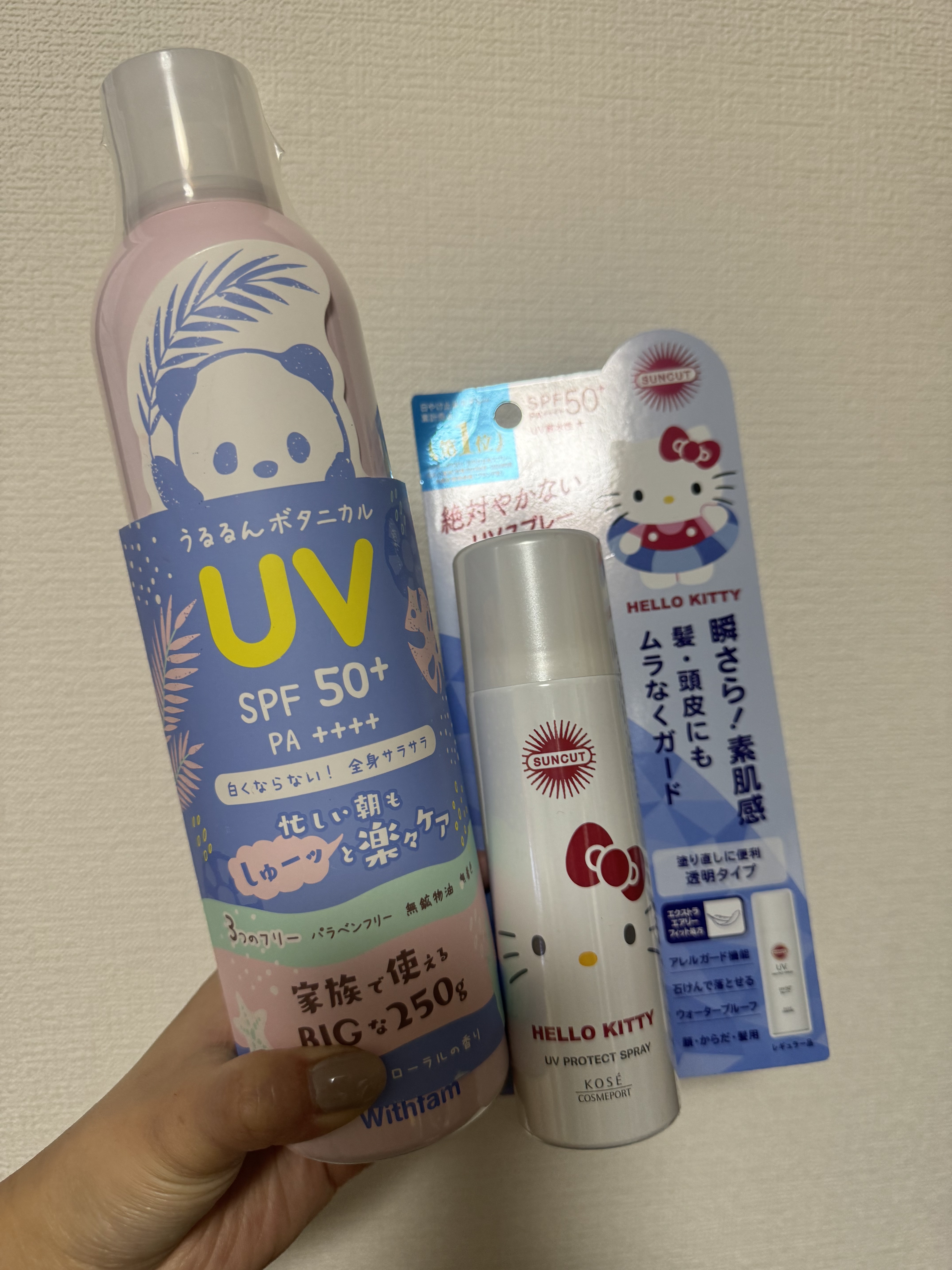 サンカットR プロテクトUV スプレー ハローキティ限定デザイン（60g）/サンカット®/日焼け止めミスト・スプレーを使ったクチコミ（1枚目）