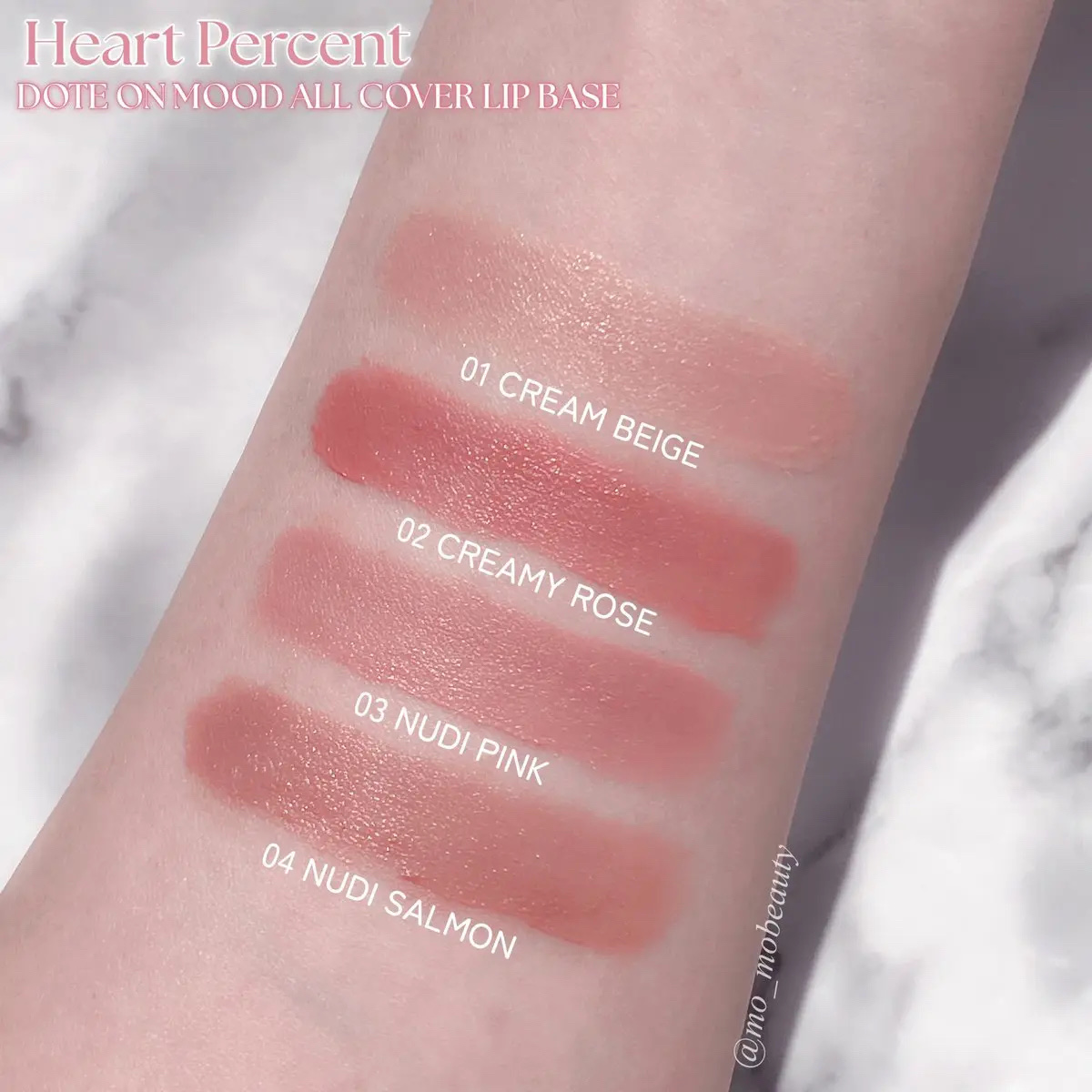 ドット オン ムード オールカバー リップベース 01 クリーム ベージュ/Heart Percent/リップクリームを使ったクチコミ（3枚目）