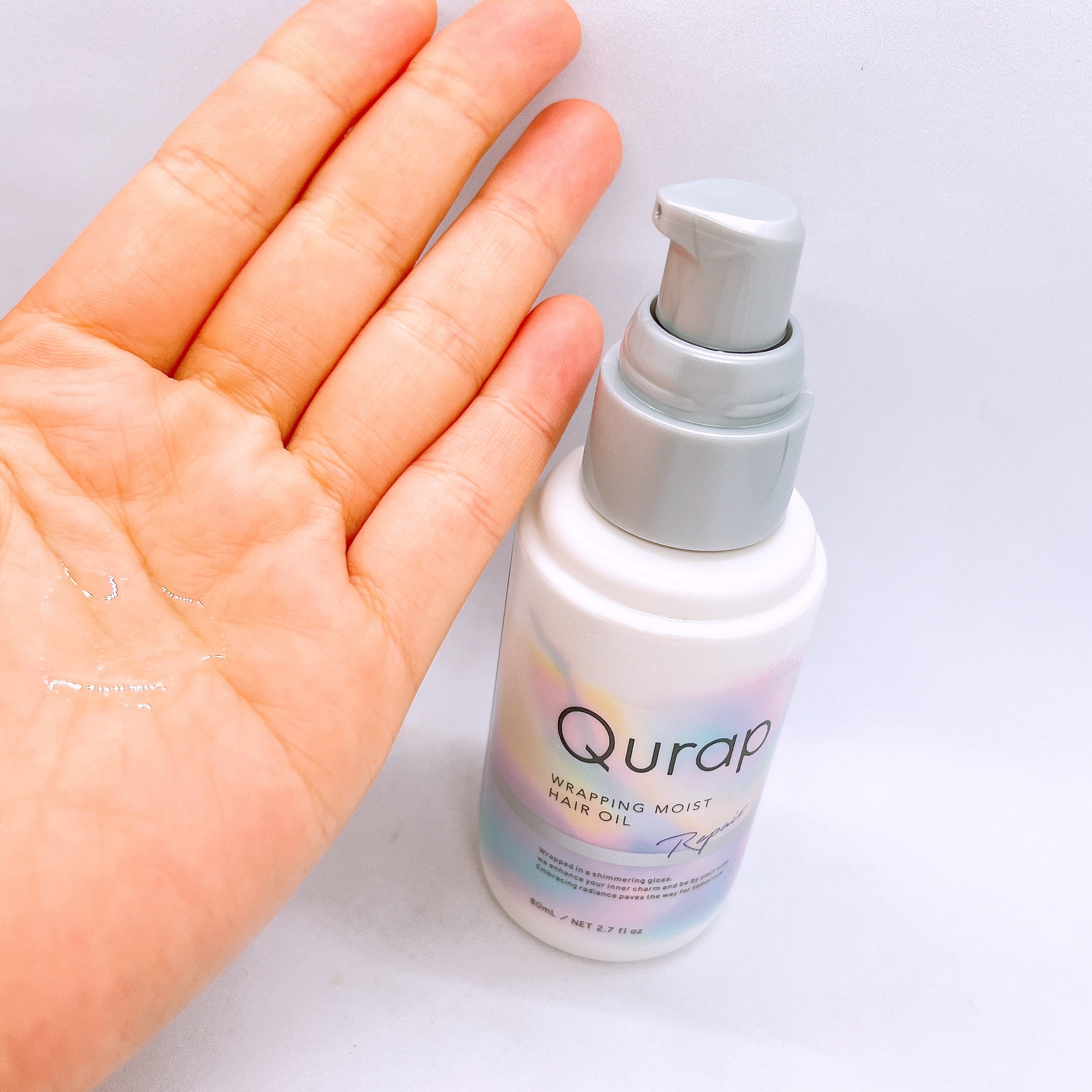 ラッピングモイストヘアオイル/Qurap/ヘアオイルを使ったクチコミ（2枚目）