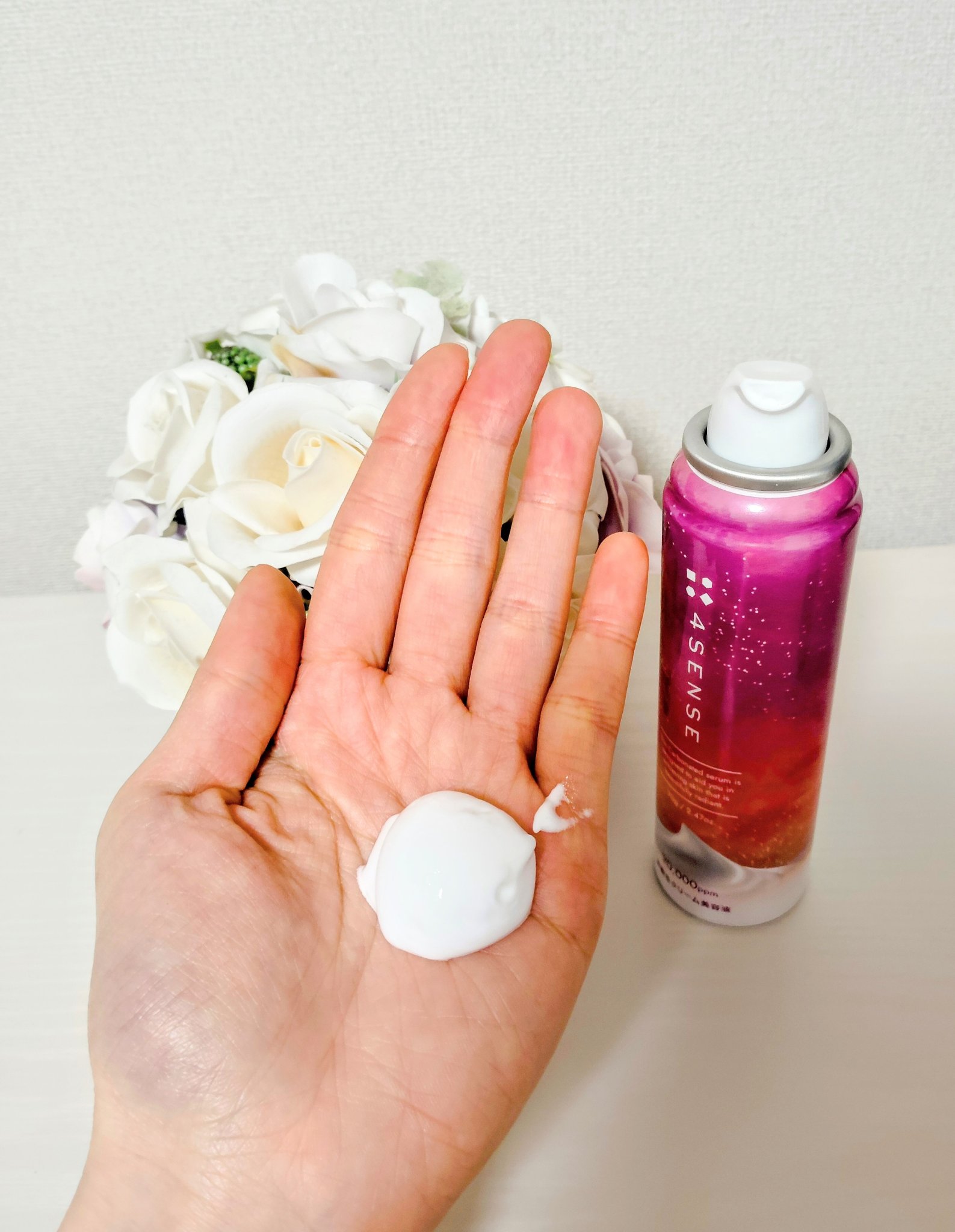 フォーセンス　炭酸生クリームセラム/4SENSE/美容液を使ったクチコミ（3枚目）