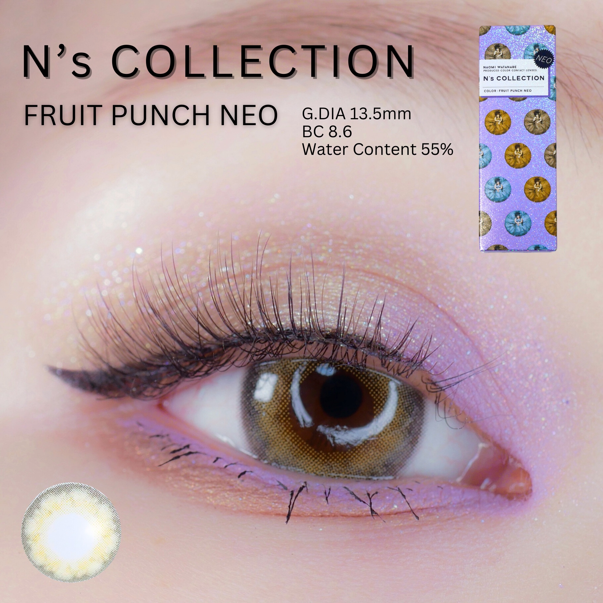 N’s COLLECTION 1day フルーツポンチ ネオ/N’s COLLECTION/ワンデー（１DAY）カラコンを使ったクチコミ（1枚目）