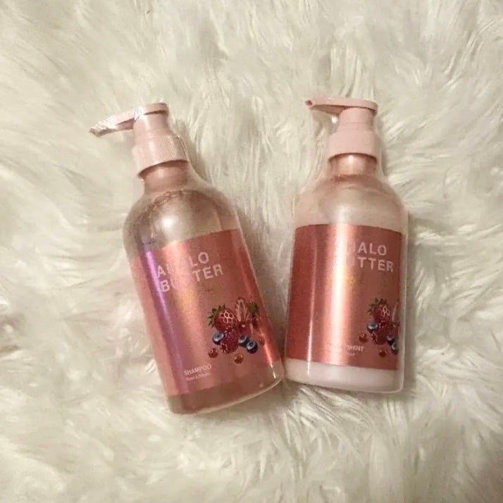 モイスト&リペア シャンプー&ヘアトリートメント 限定キット チェリーベリーブロッサムの香り/AHALO BUTTER/市販シャンプーを使ったクチコミ(1枚目)