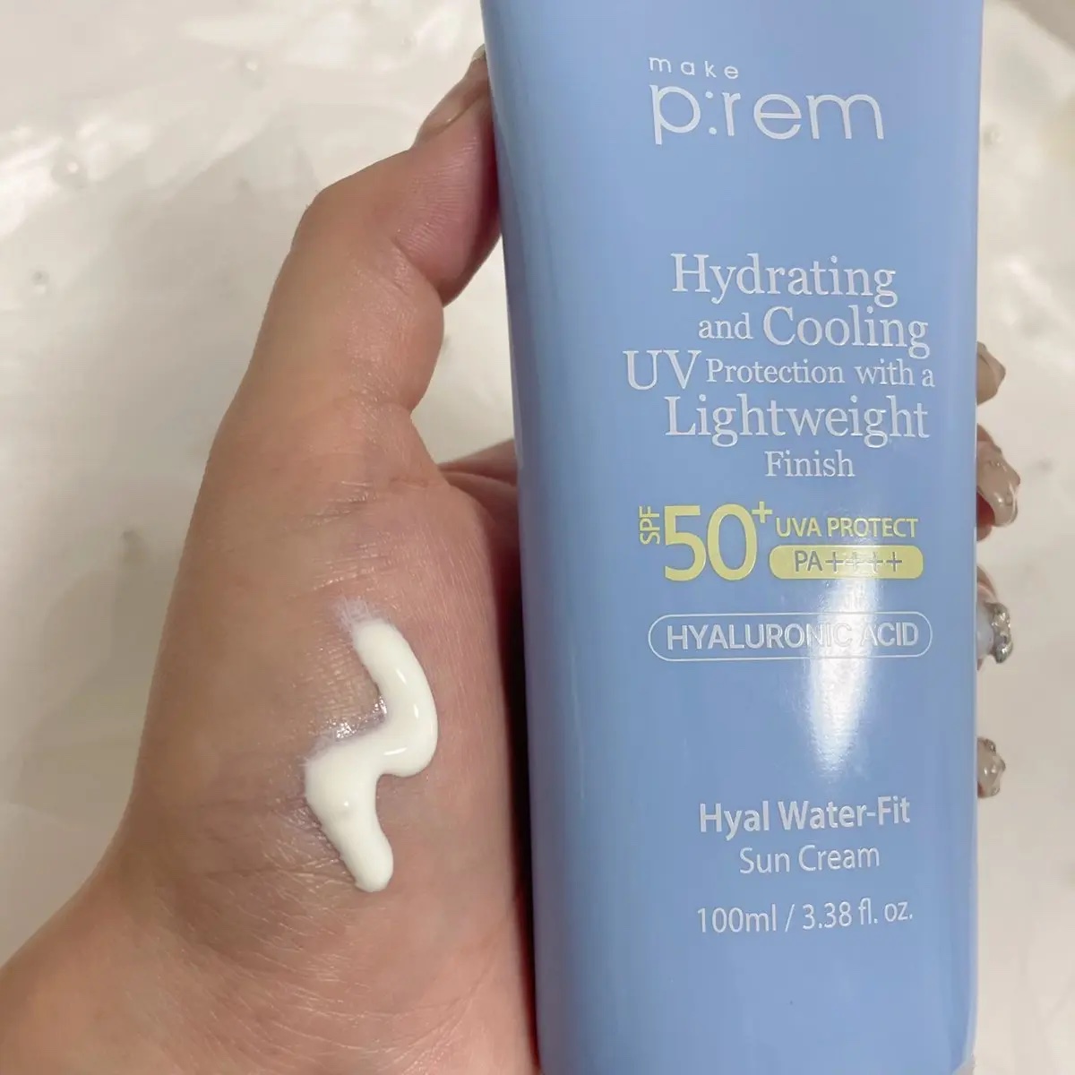 ヒアル ウォーターフィットサンクリーム/make prem/日焼け止めクリームを使ったクチコミ（2枚目）