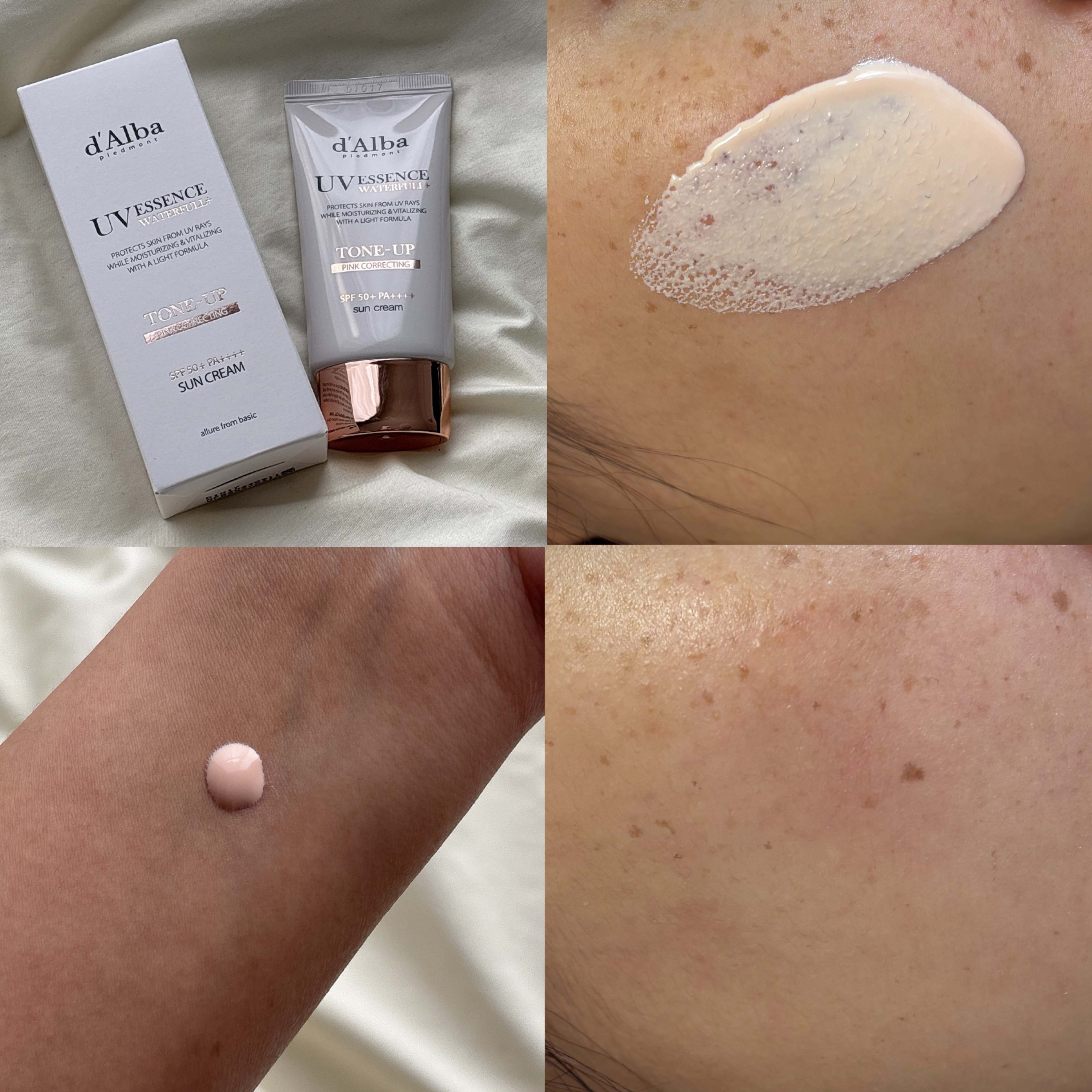 #PR #ダルバ #LIPSプレゼント

#トーンアップサンクリーム 🌿

Qoo10で気になってたダルバのサンクリーム！
私が使用したのはピンクです。伸びも良く塗りやすく、白浮きすることなく自然にトーンアップしてくれるのが良かったです�