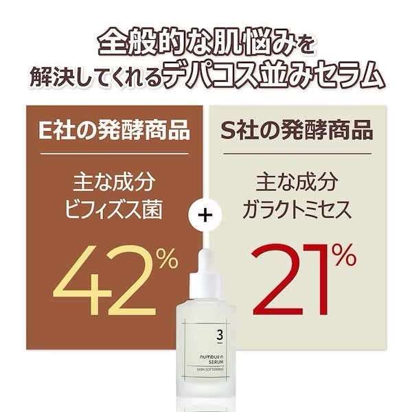 3番 すべすべキメケアセラム/numbuzin/美容液を使ったクチコミ(2枚目)