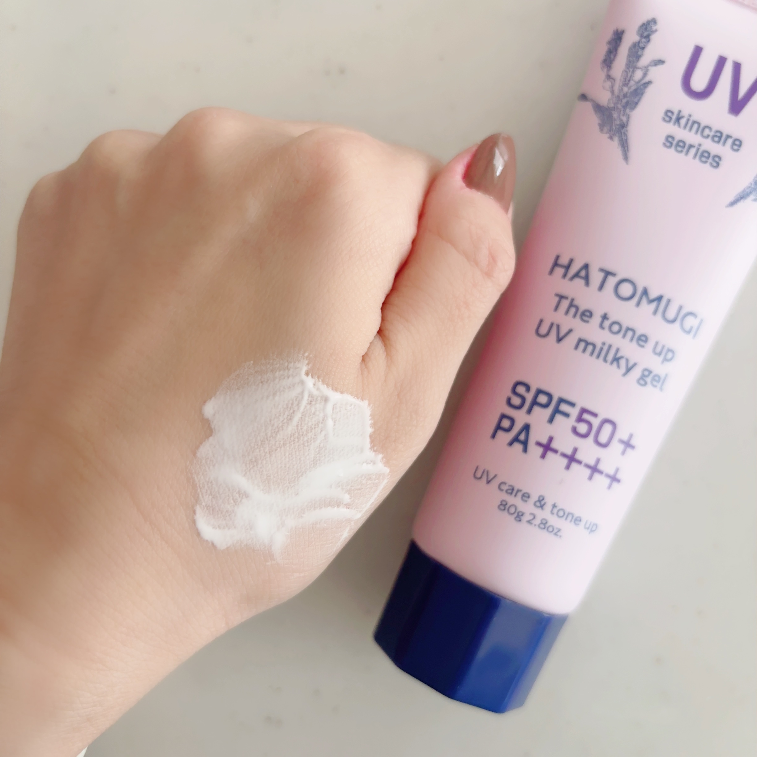 ハトムギUVミルキージェル/KUMANO COSMETICS/日焼け止めジェルを使ったクチコミ（3枚目）