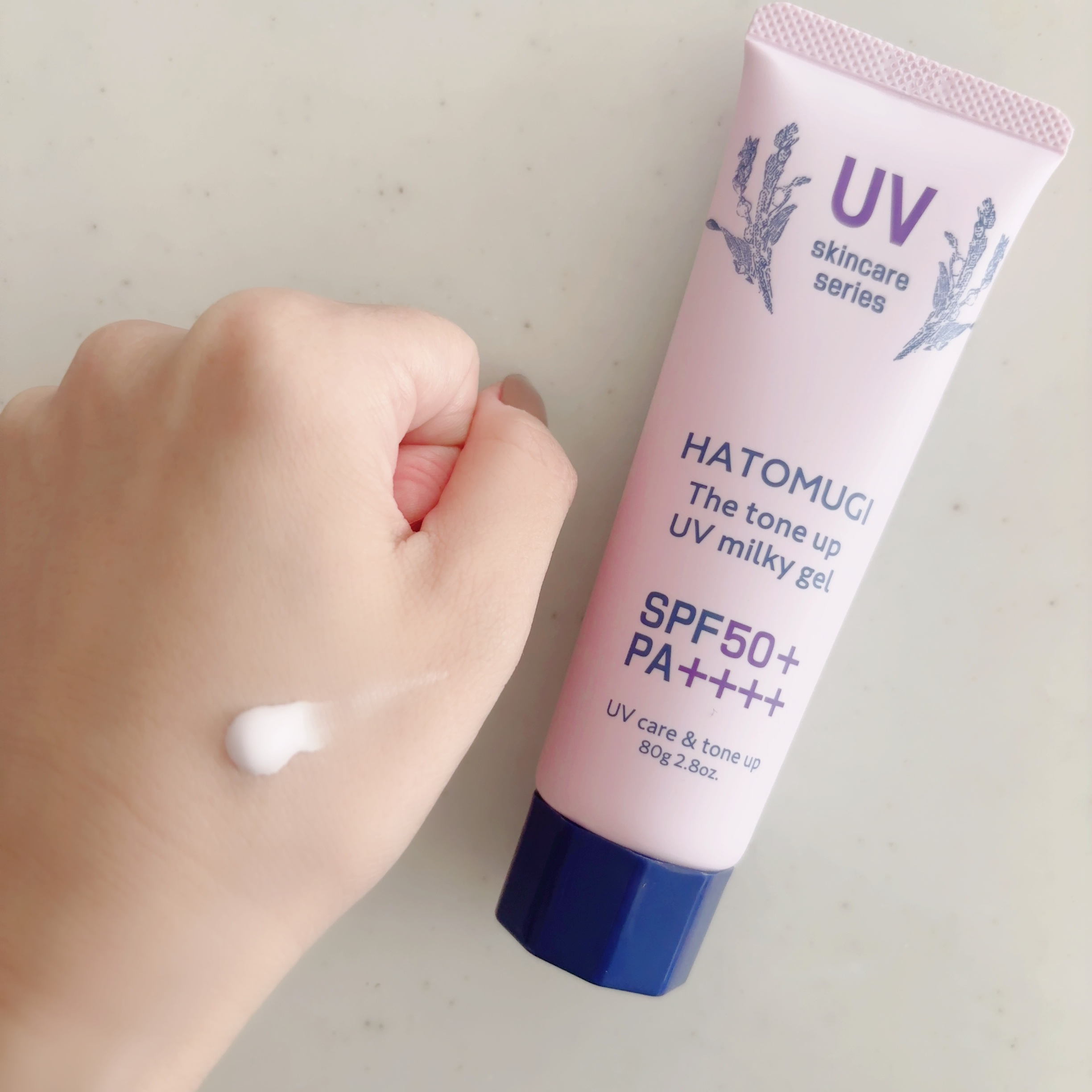 ハトムギUVミルキージェル/KUMANO COSMETICS/日焼け止めジェルを使ったクチコミ（2枚目）