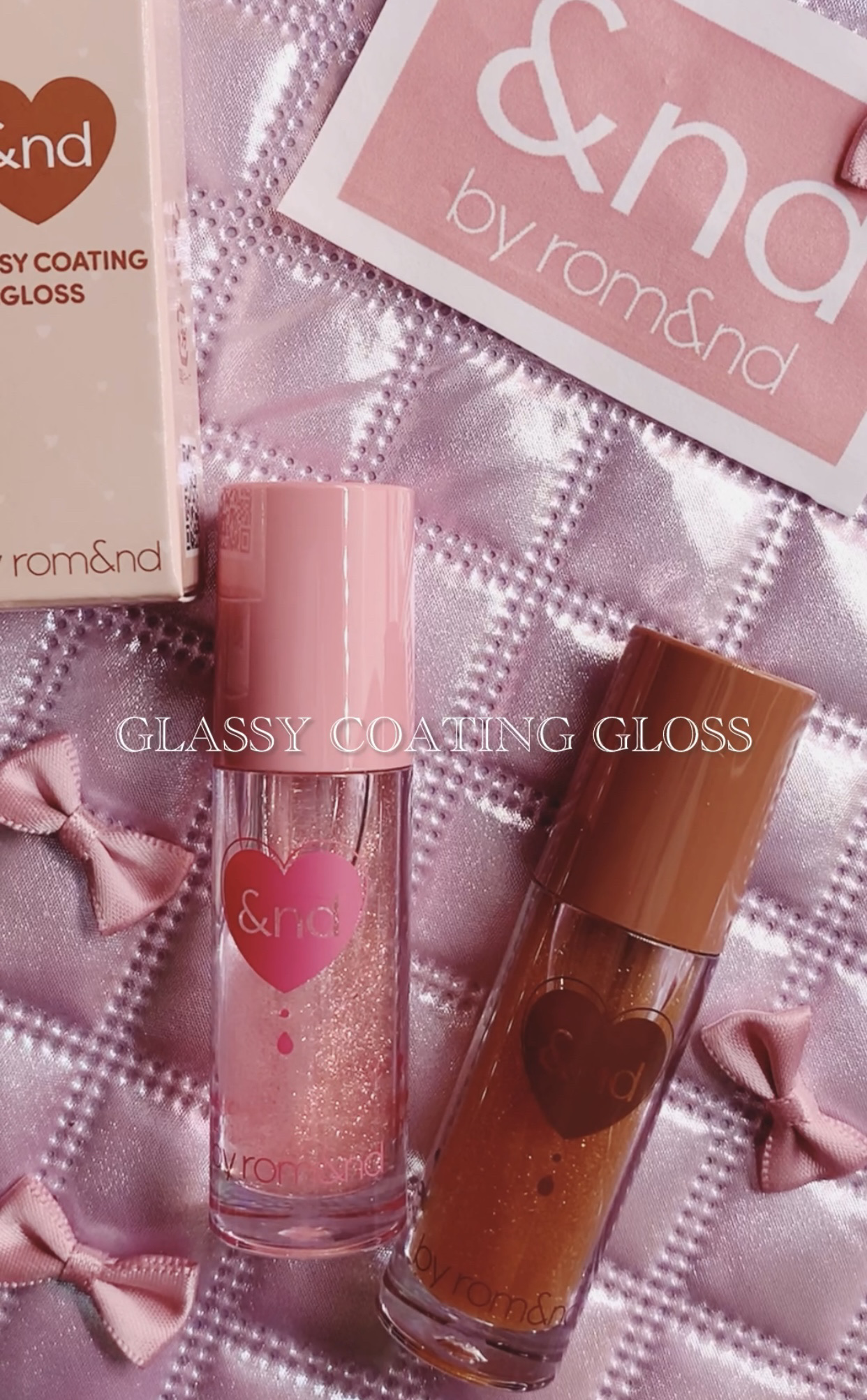 グラッシーコーティンググロス/&nd by rom&nd/リップグロスを使ったクチコミ（1枚目）