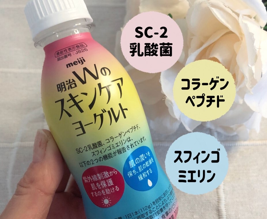 明治Ｗのスキンケアヨーグルト/明治/飲むヨーグルトを使ったクチコミ（2枚目）