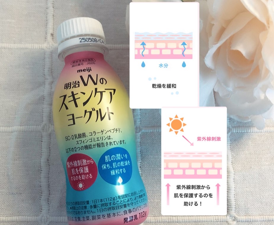 明治Ｗのスキンケアヨーグルト/明治/飲むヨーグルトを使ったクチコミ（3枚目）