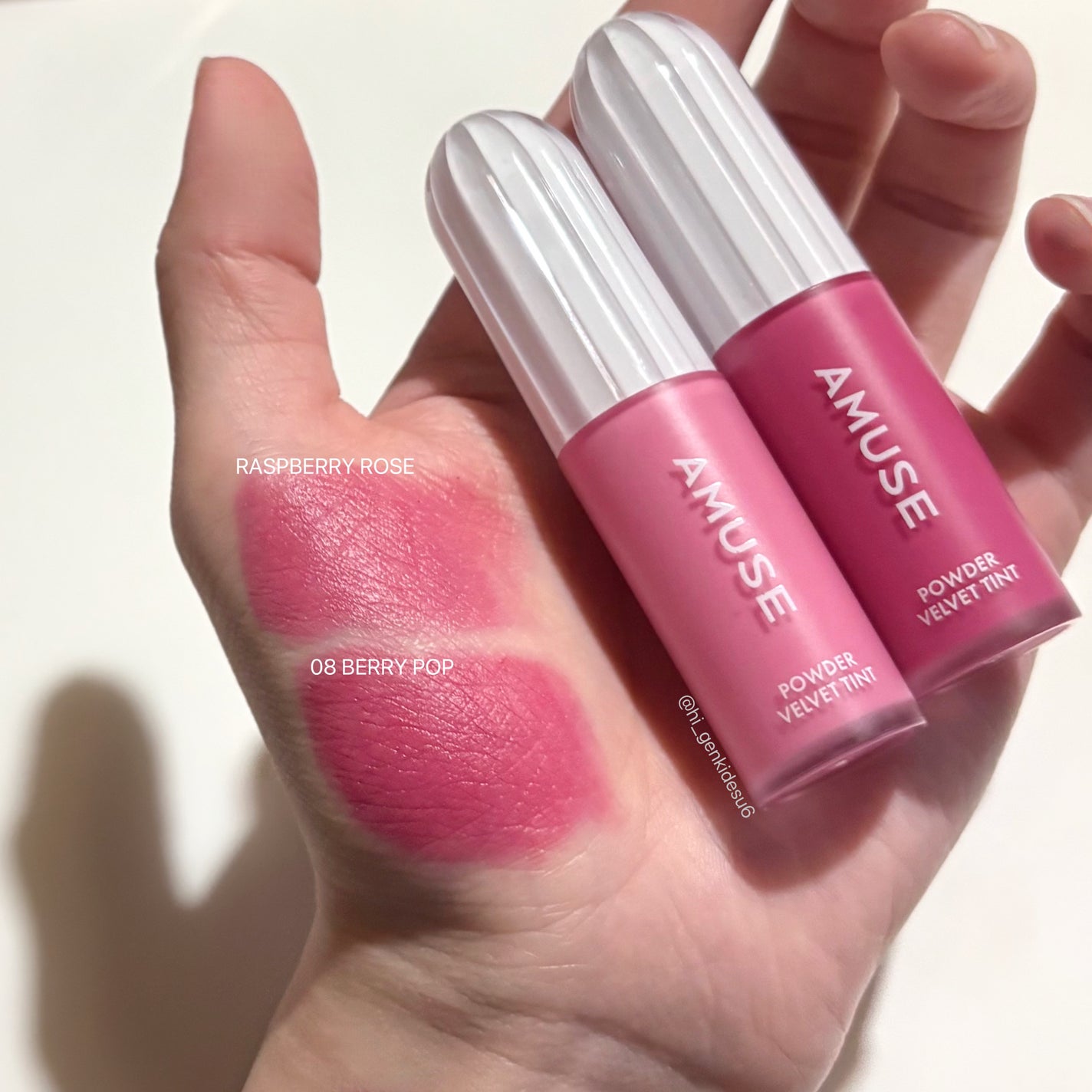 パウダーベルベットティント/AMUSE/リップティントを使ったクチコミ(3枚目)
