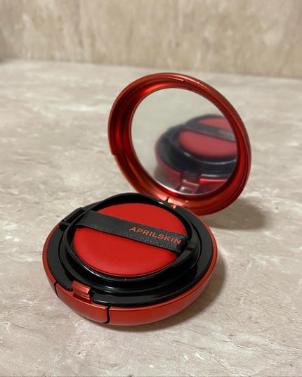 ハイパーカバーフィットクッション red/APRILSKIN/クッションファンデーションを使ったクチコミ(5枚目)
