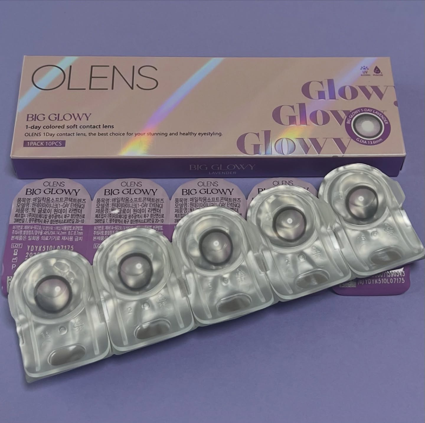 Big Glowy 1day ラベンダー/OLENS/ワンデー（１DAY）カラコンを使ったクチコミ（2枚目）
