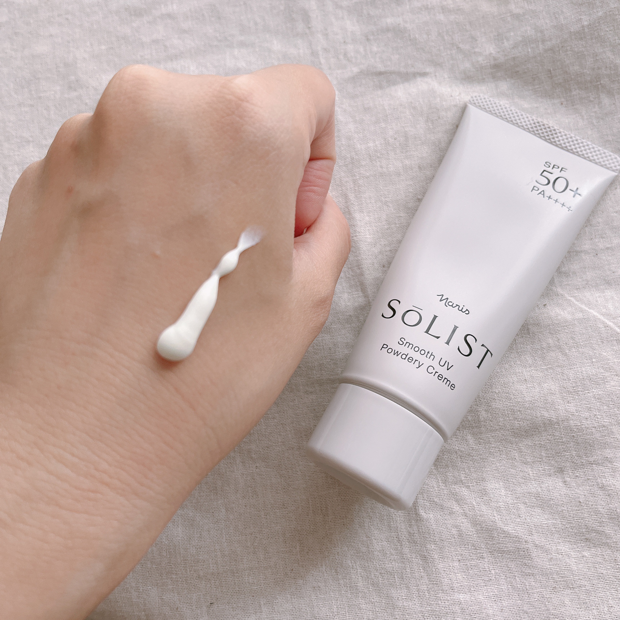 ソリスト スムースUV パウダリークリーム/ナリス化粧品/日焼け止めクリームを使ったクチコミ（3枚目）