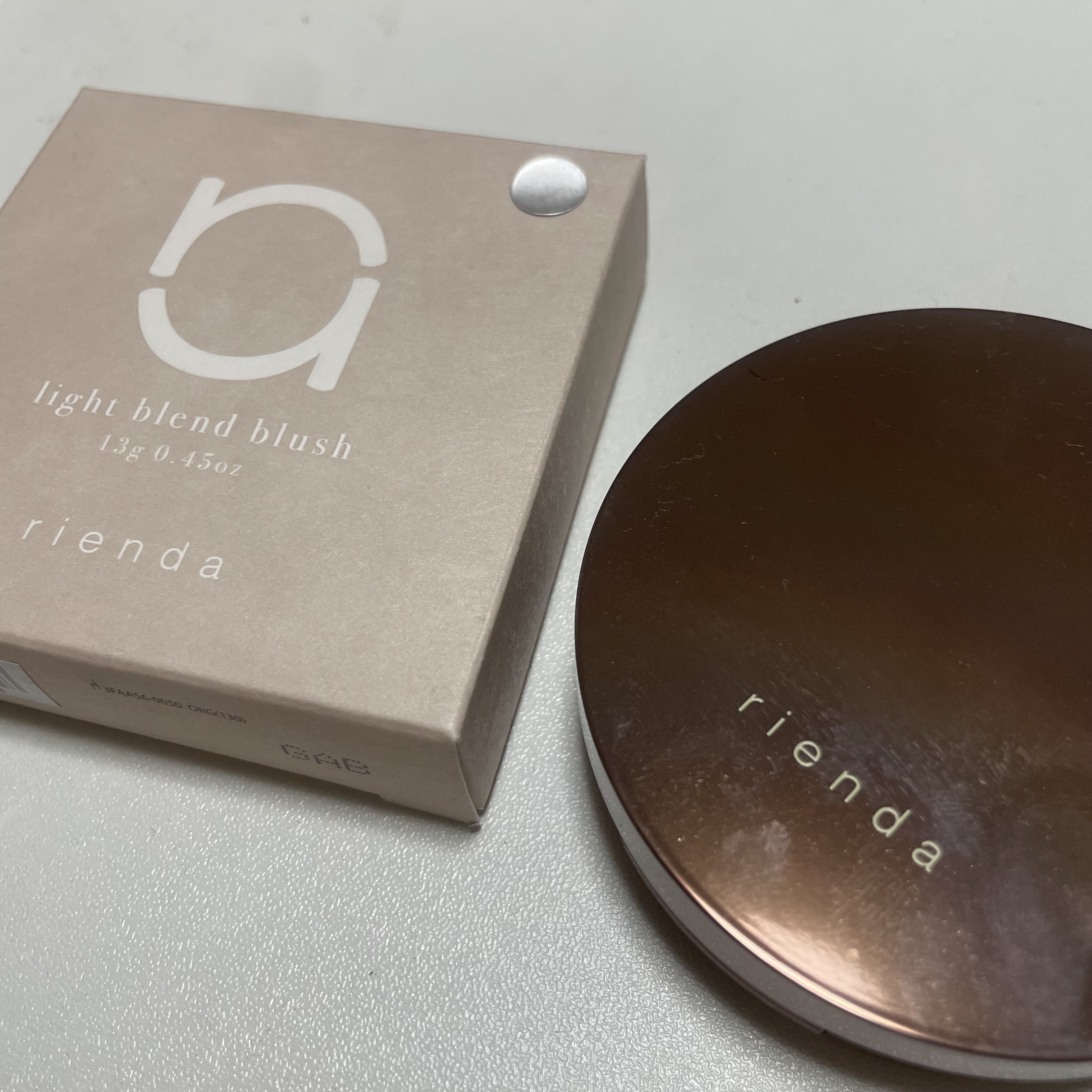 ライトブレンドブラッシュ/rienda beauty/パウダーチークを使ったクチコミ（1枚目）