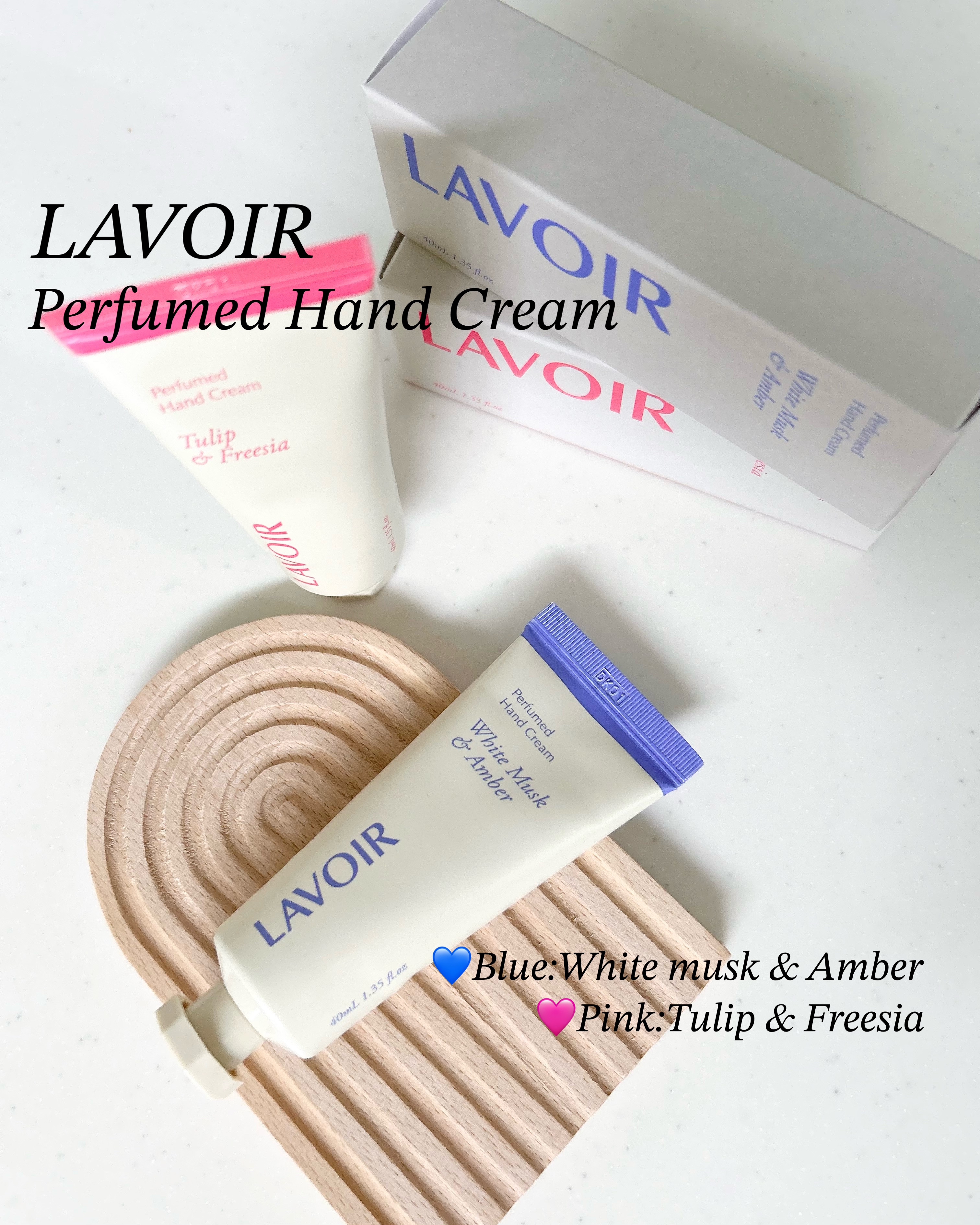 パフュームハンドクリーム ホワイトムスク＆アンバー/LAVOIR/ハンドクリームを使ったクチコミ（1枚目）