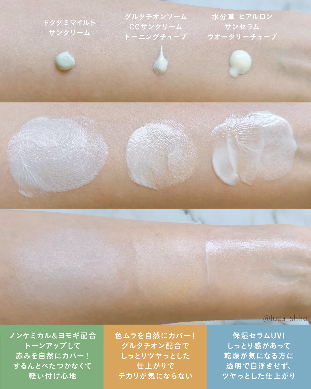 ドクダミマイルドサンクリームリリーフチューブ/Abib /日焼け止めクリームを使ったクチコミ（3枚目）