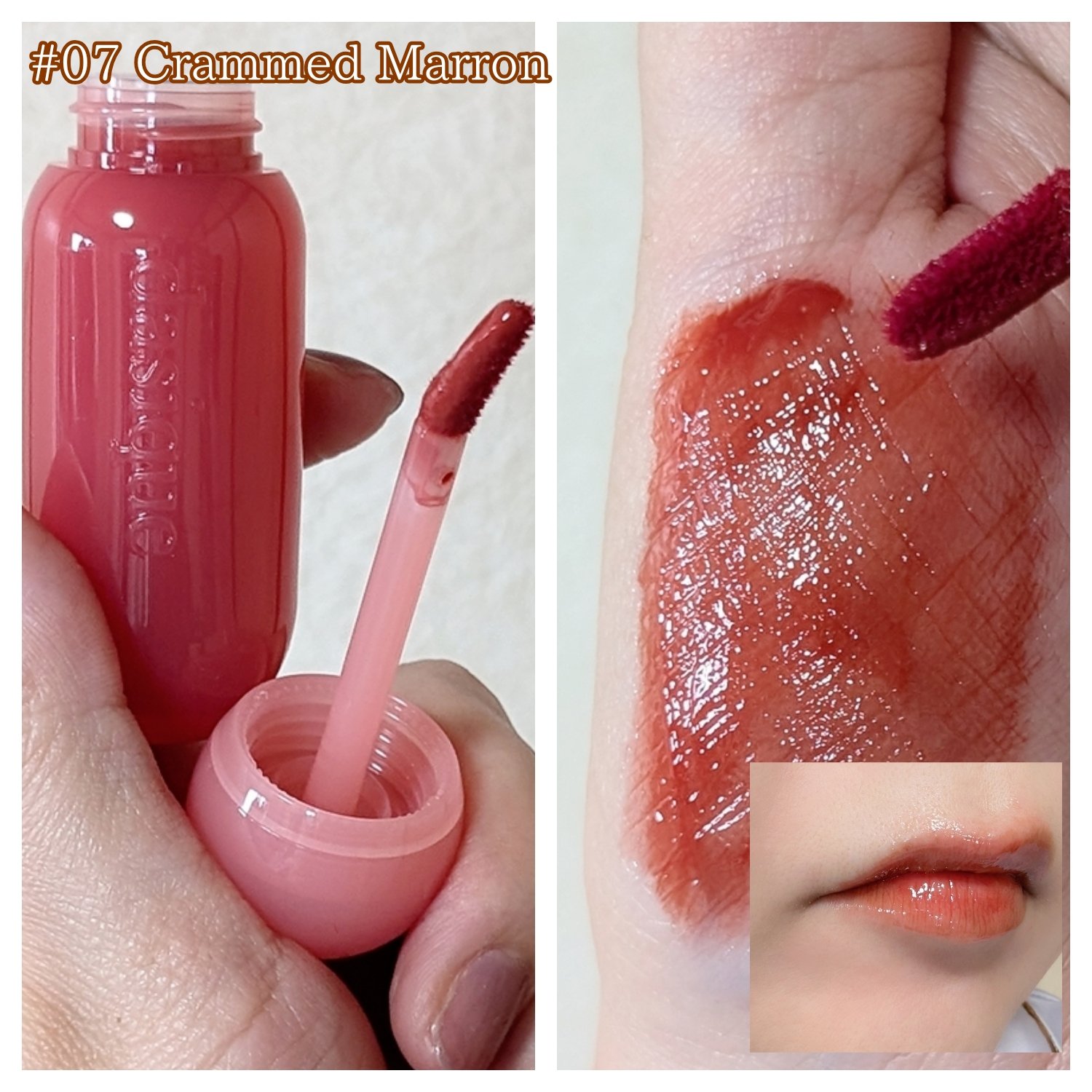 ジューシーデューイグロウティント/dasique/リップティントを使ったクチコミ（2枚目）