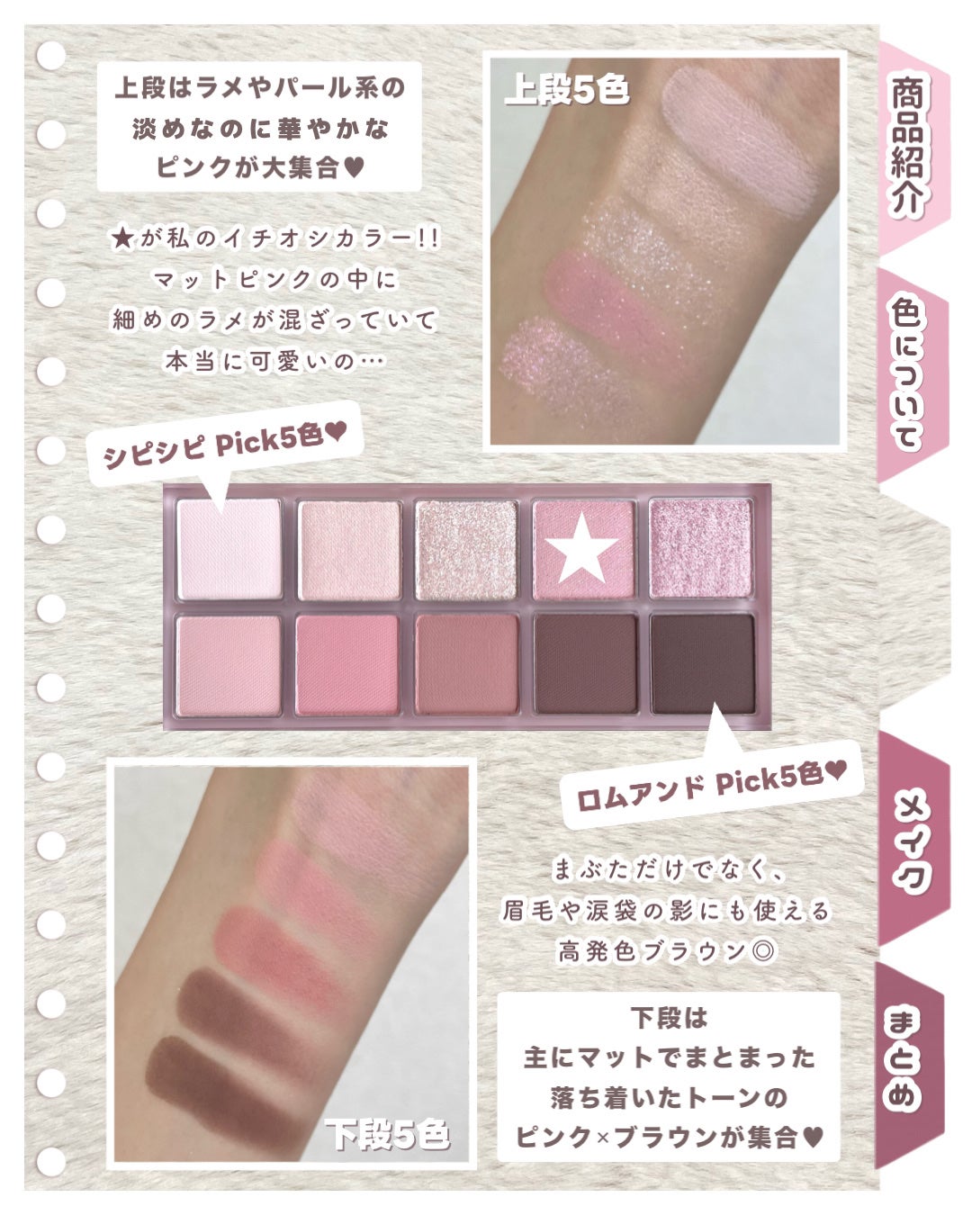 ロムシピ レシピパレット/rom&Cipi/アイシャドウパレットを使ったクチコミ(4枚目)