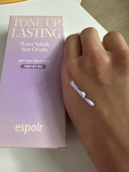 ウォータースプラッシュサンクリーム トーンアップラスティング/espoir/日焼け止めクリームを使ったクチコミ(2枚目)