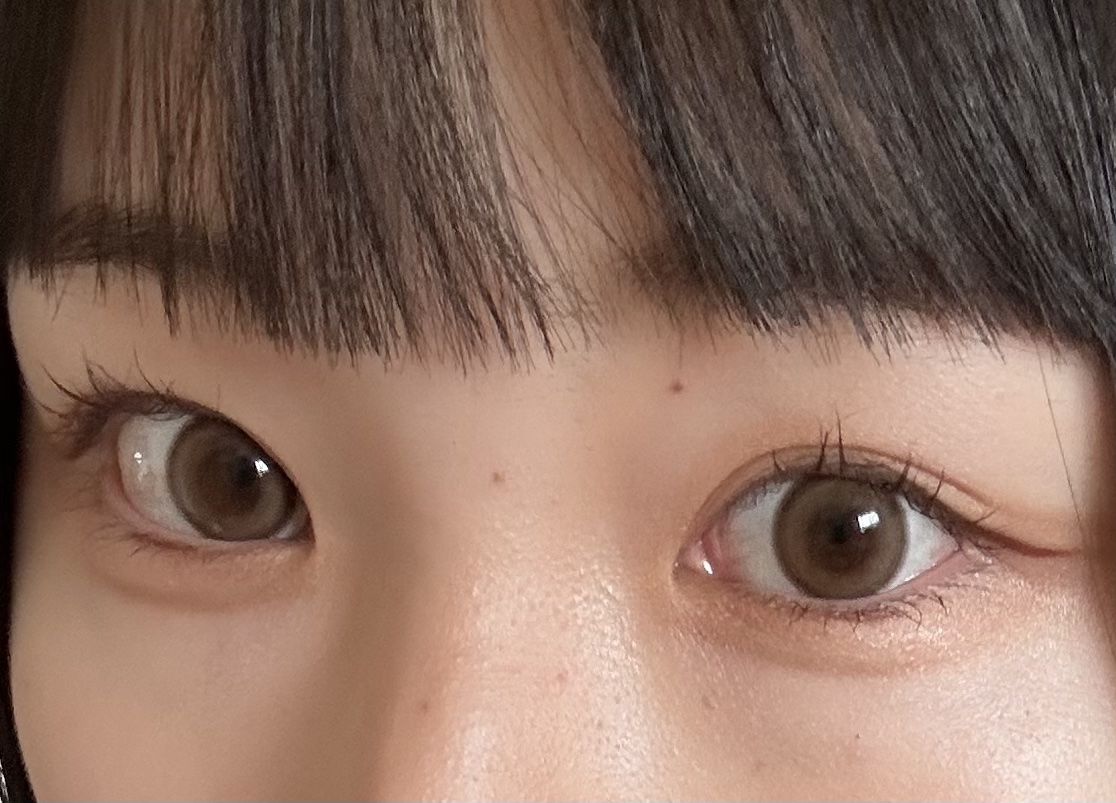 Chu's me monthly メロウキャメル/Chu's me/１ヶ月（１MONTH）カラコンを使ったクチコミ（2枚目）