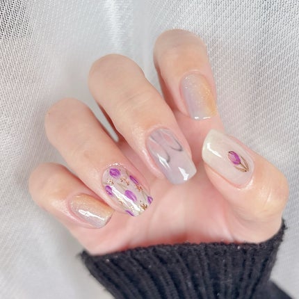 セミキュアジェルネイル(ハンド)/ohora/ネイルシールを使ったクチコミ(6枚目)