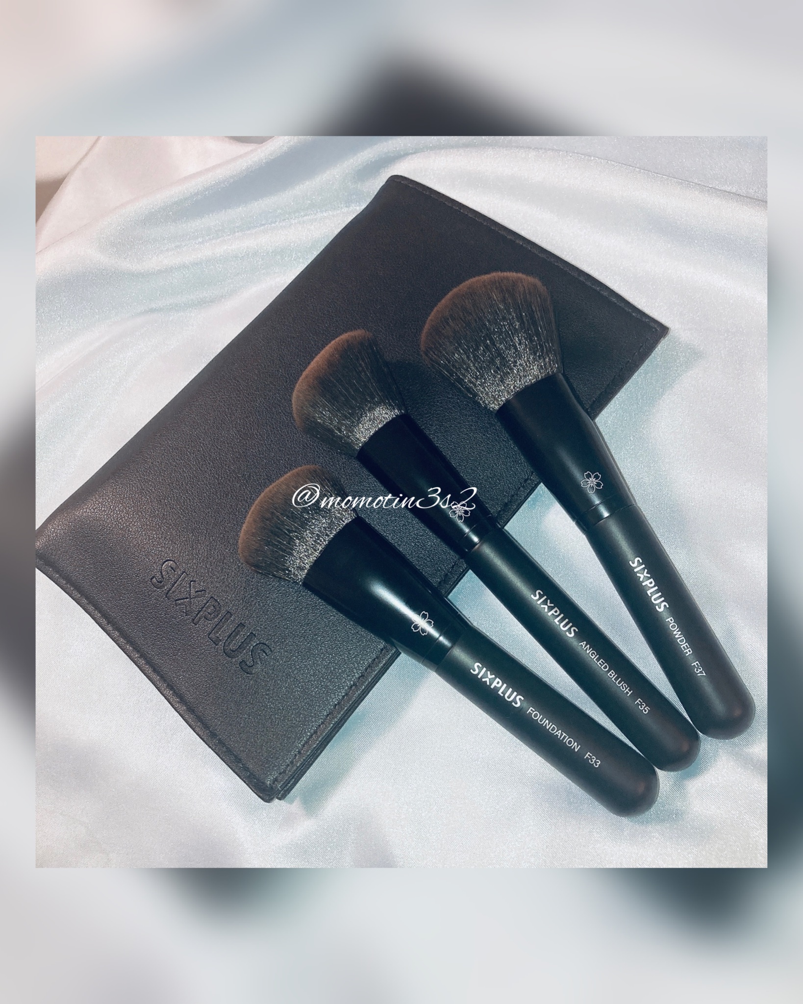 SIXPLUS フェイスブラシ 3本セット - Dawnシリーズ（ブラック）/SIXPLUS/メイクブラシを使ったクチコミ（2枚目）