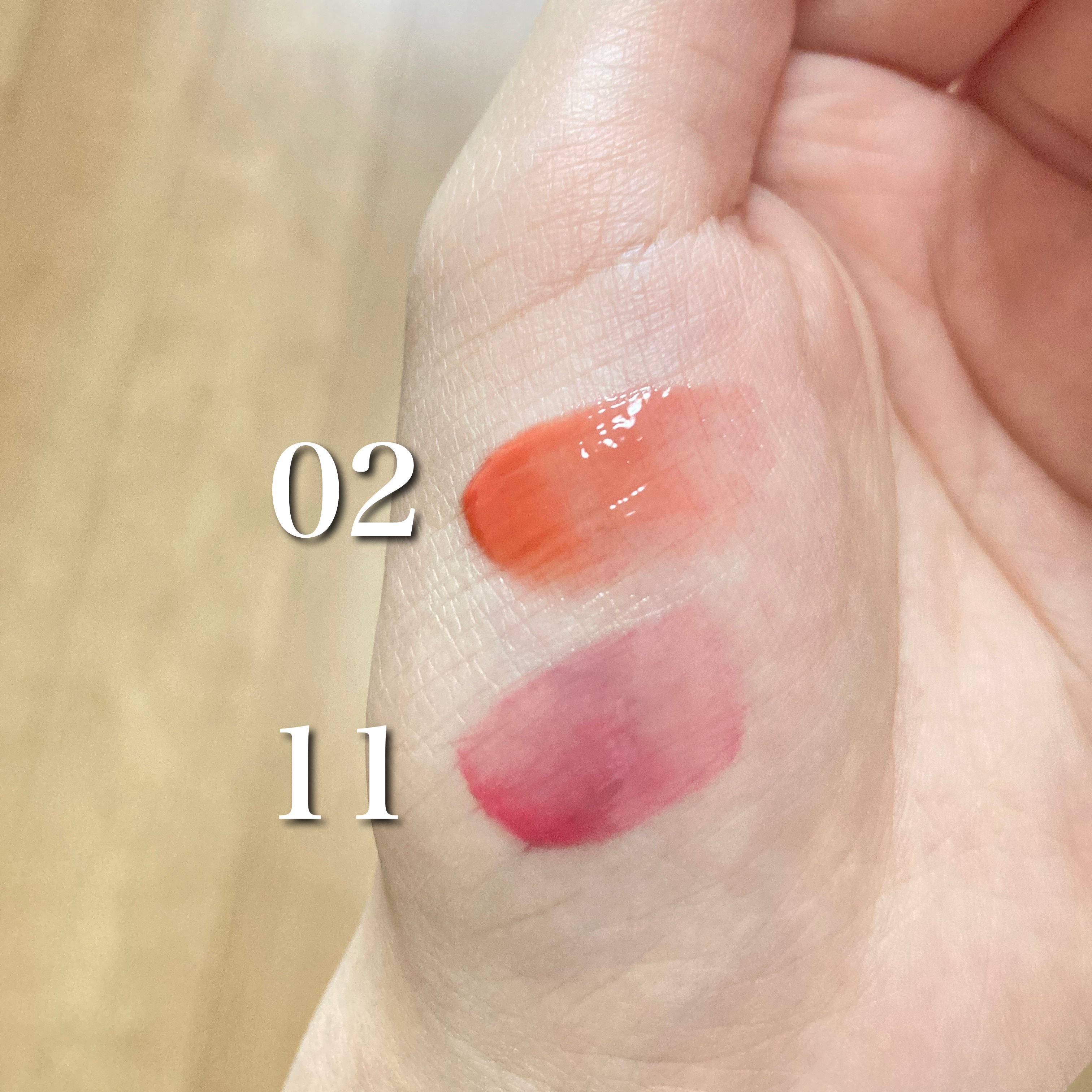 ジューシーデューイグロウティント 11 ピンクペタル/dasique/リップティントを使ったクチコミ（2枚目）