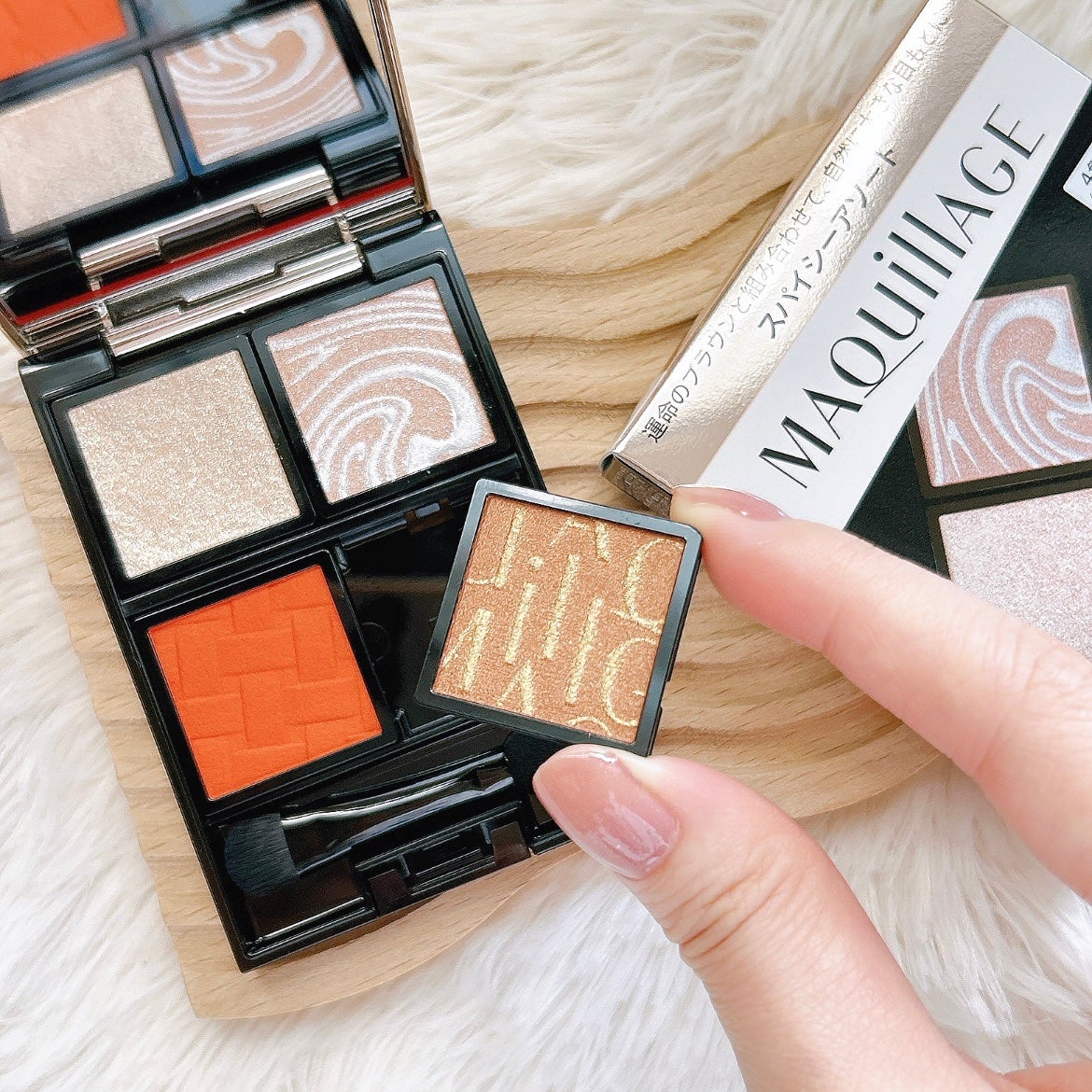 ドラマティックアイカラー (パウダー)/(クリーム)/マキアージュ/アイシャドウパレットを使ったクチコミ(3枚目)