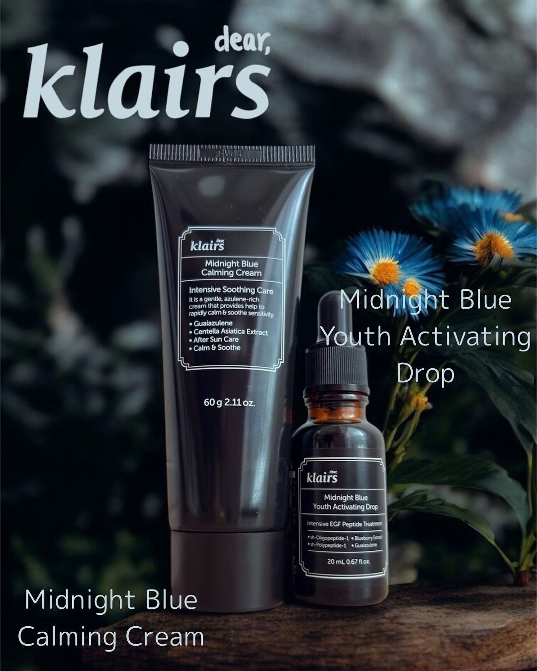 ミッドナイトブルーカーミングクリーム/Klairs/フェイスクリームを使ったクチコミ（1枚目）