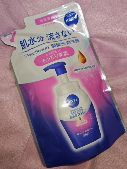 ニベア クリアビューティー弱酸性泡洗顔 もっちり美肌 詰替用 130ml/ニベア/泡洗顔の画像