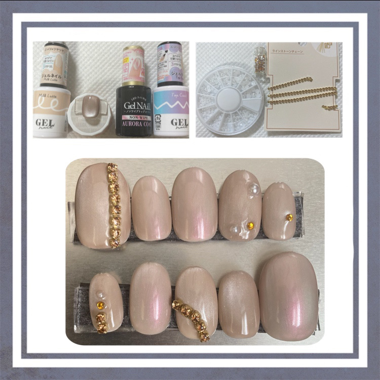 ジェルネイル オーロラ/セリア/ジェルネイルを使ったクチコミ（1枚目）