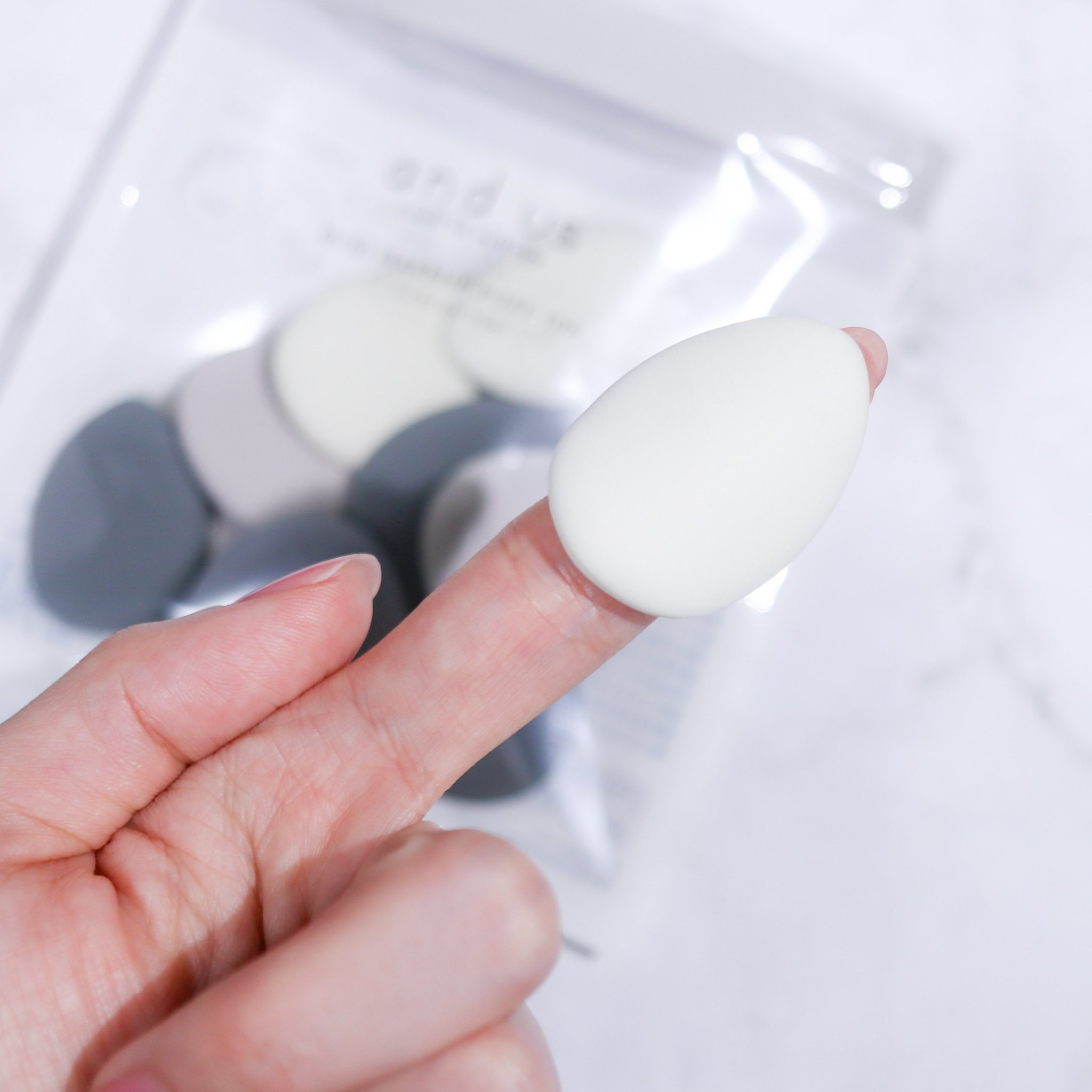 ミニメイクパフ 10個セット/and us/パフ・スポンジを使ったクチコミ（2枚目）