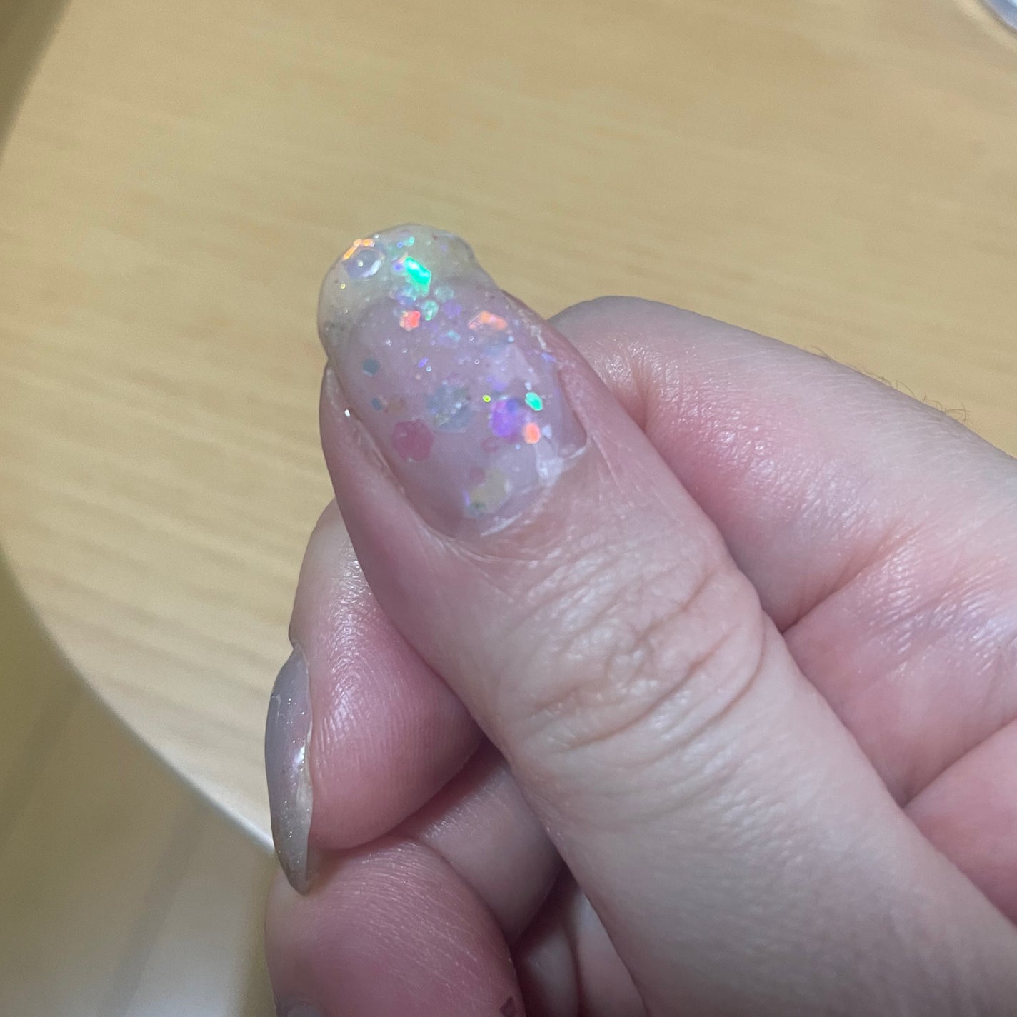 グリッター6個セット/DAISO/ネイルチップ・パーツを使ったクチコミ(3枚目)