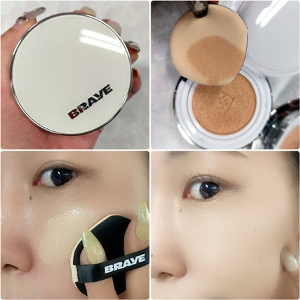 エフォートレスクッションシンカバー/BRAYE/クッションファンデーションを使ったクチコミ(4枚目)