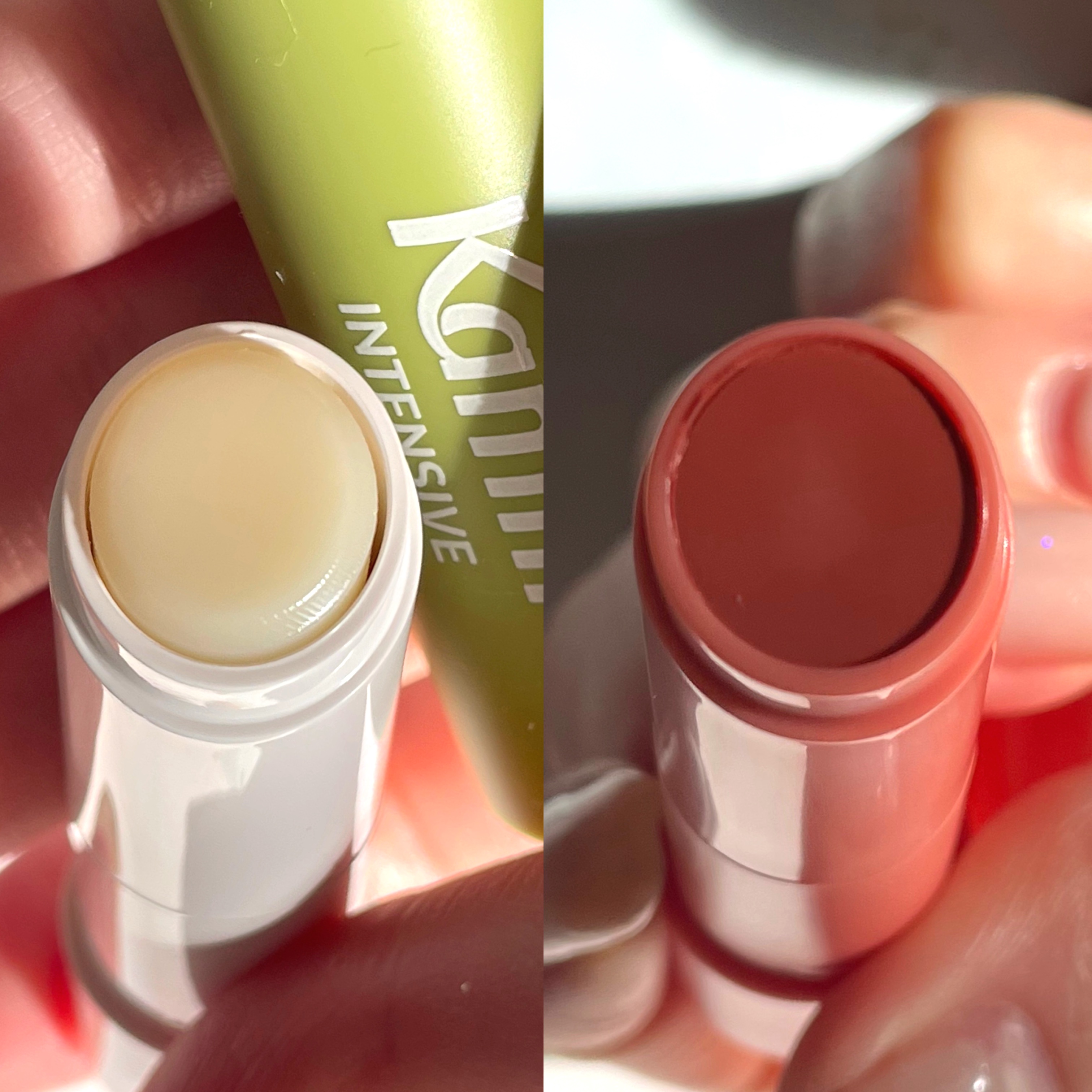 ヴィーガンカラーリップバーム ベージュコーラル/カミール/リップバームを使ったクチコミ（3枚目）