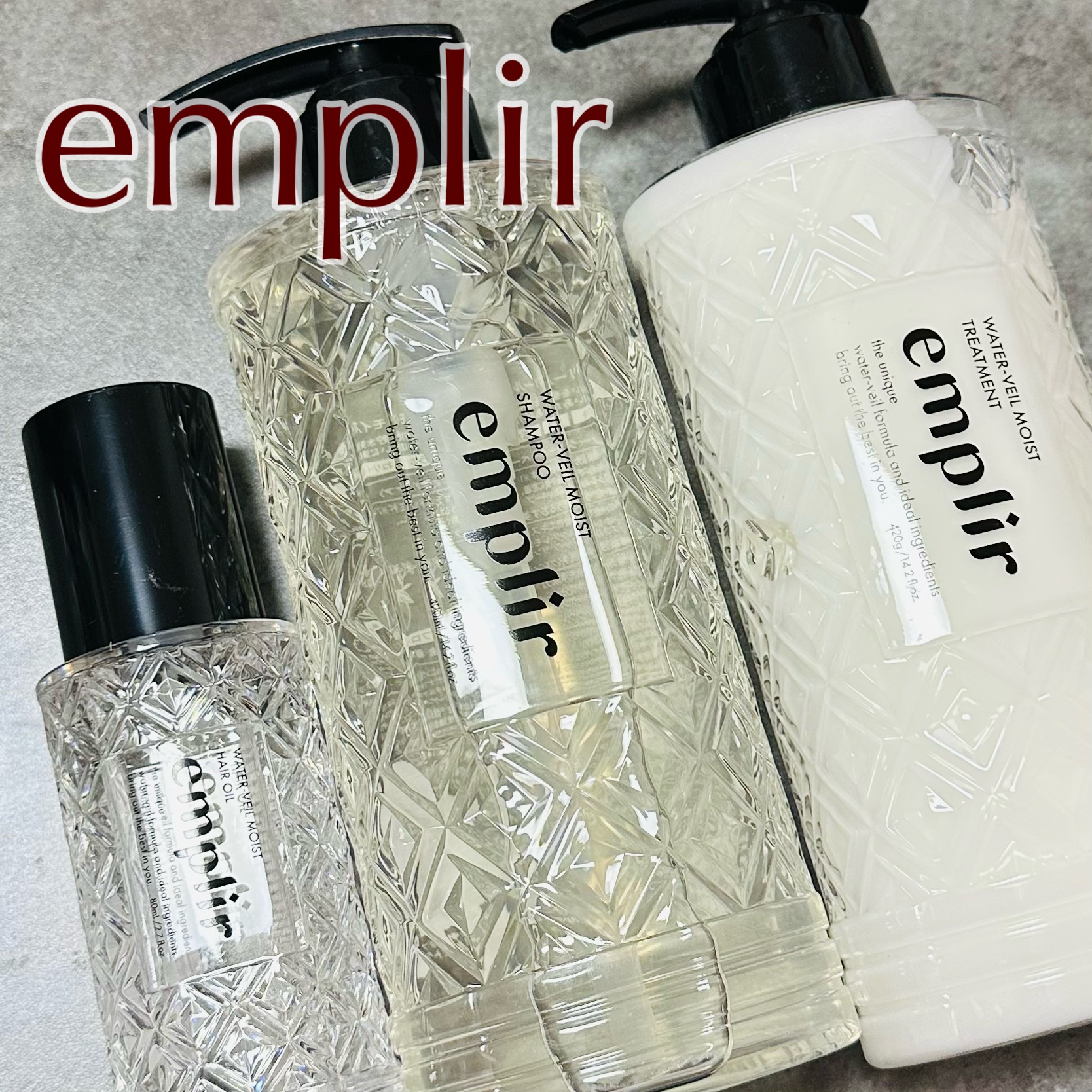 ウォーターベール　モイストシャンプー／トリートメント/emplir/市販シャンプーを使ったクチコミ（1枚目）