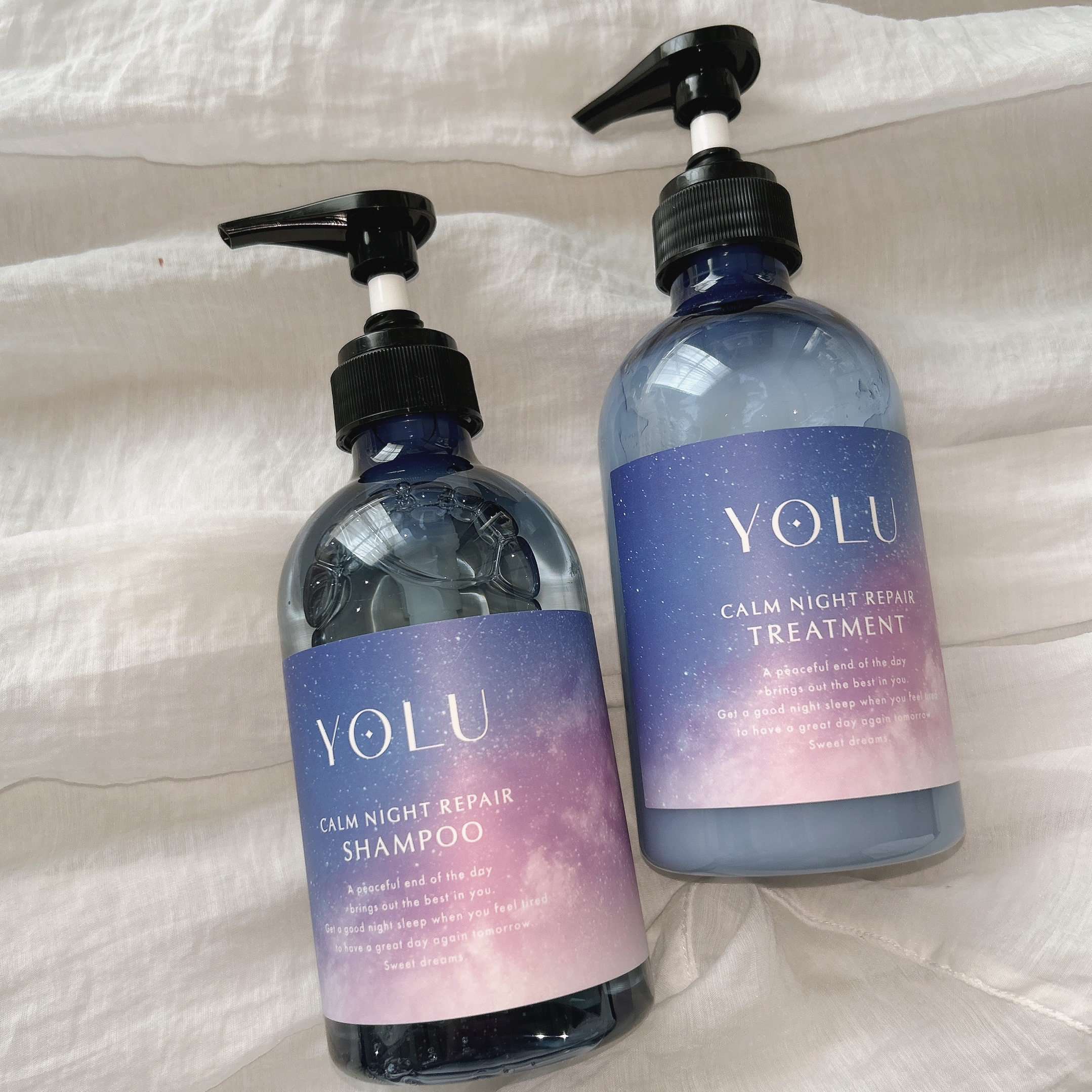 カームナイトリペアシャンプー／トリートメント/YOLU/シャンプー・コンディショナーを使ったクチコミ（1枚目）