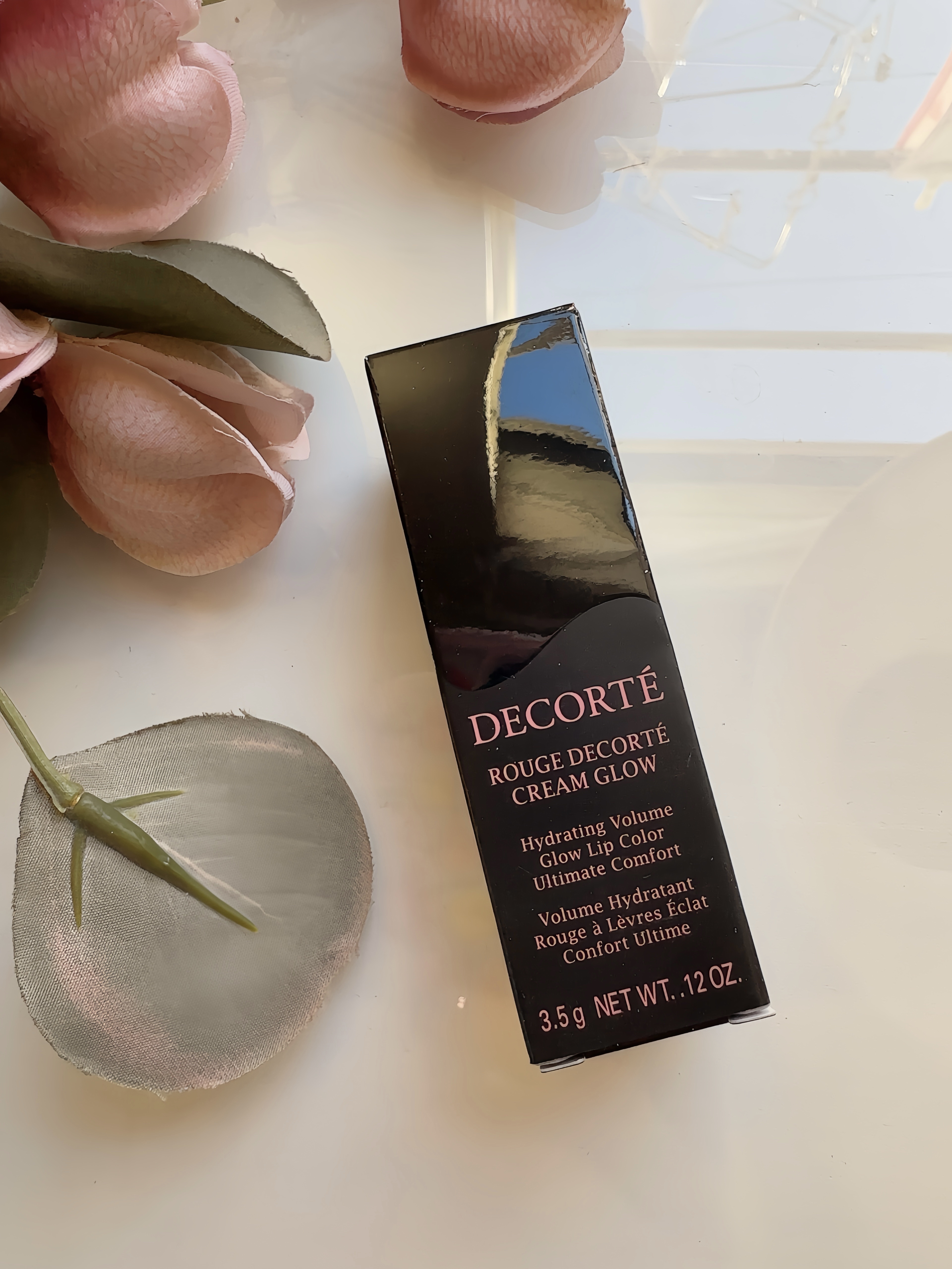 ルージュデコルテ　クリームグロウ 03G prima tutu/DECORTÉ/口紅を使ったクチコミ（2枚目）