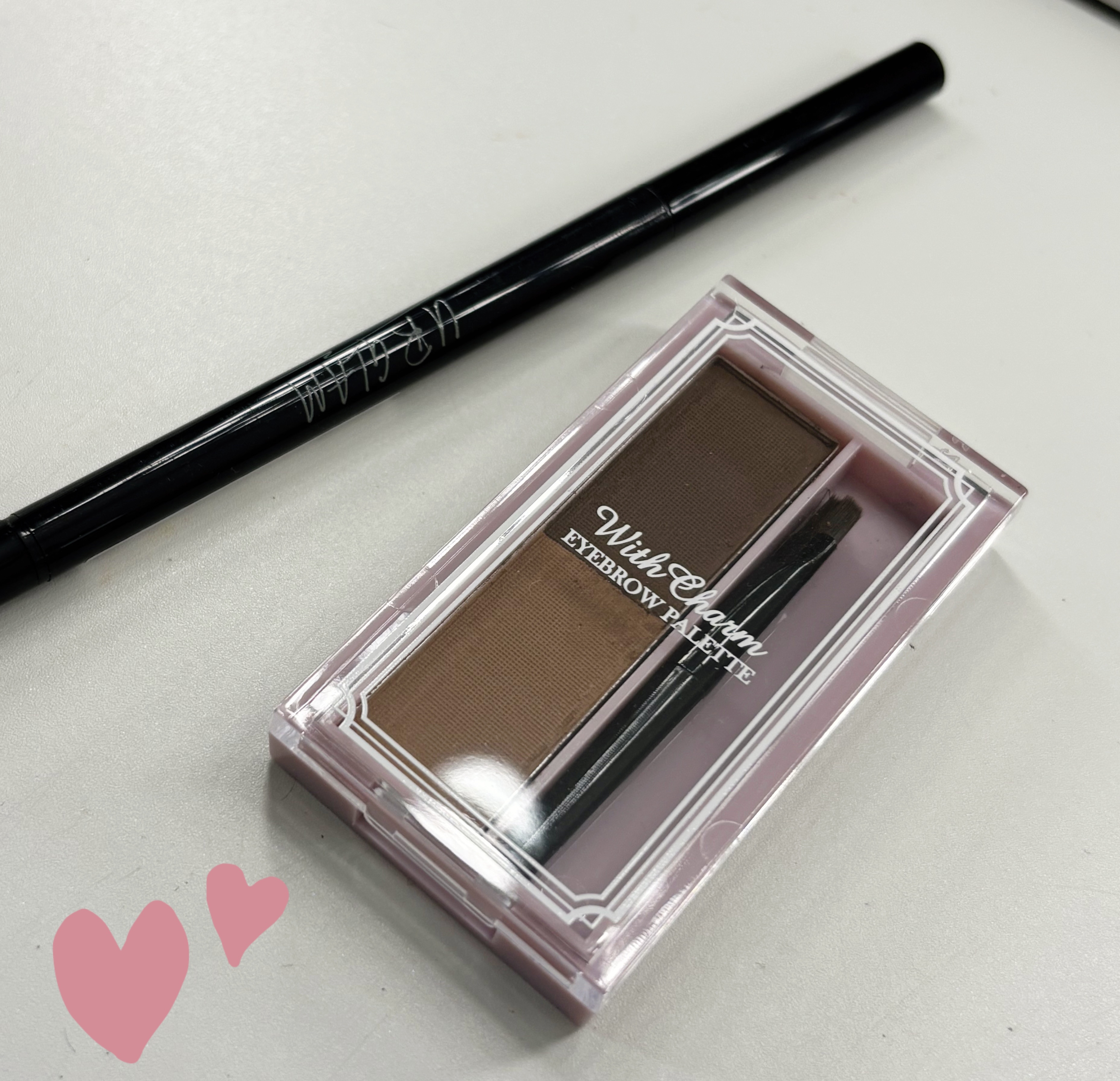 &. Wチャーム アイブロウパレット/DAISO/パウダーアイブロウを使ったクチコミ（1枚目）