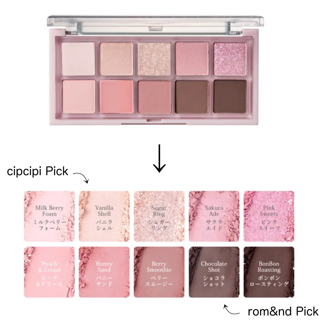 ロムシピ レシピパレット/rom&Cipi/アイシャドウパレットを使ったクチコミ(5枚目)