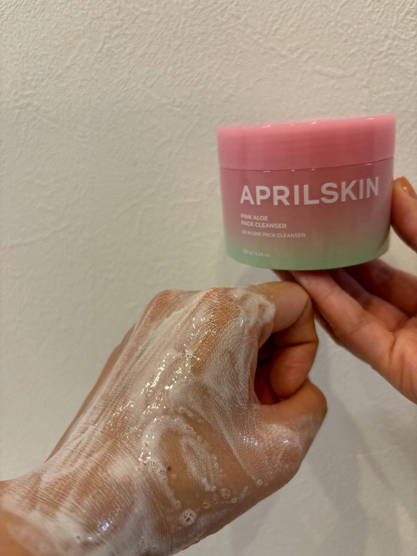 ピンクアロエメレンゲクレンザー/APRILSKIN/その他洗顔料を使ったクチコミ(5枚目)