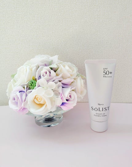 ソリスト スムースUV パウダリークリーム/ナリス化粧品/日焼け止めクリームを使ったクチコミ(2枚目)