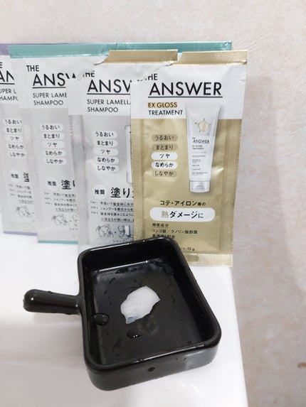 THE ANSWER スーパーラメラシャンプー&EXモイストトリートメント お試し容量ペア/THE ANSWER/市販シャンプーを使ったクチコミ(3枚目)